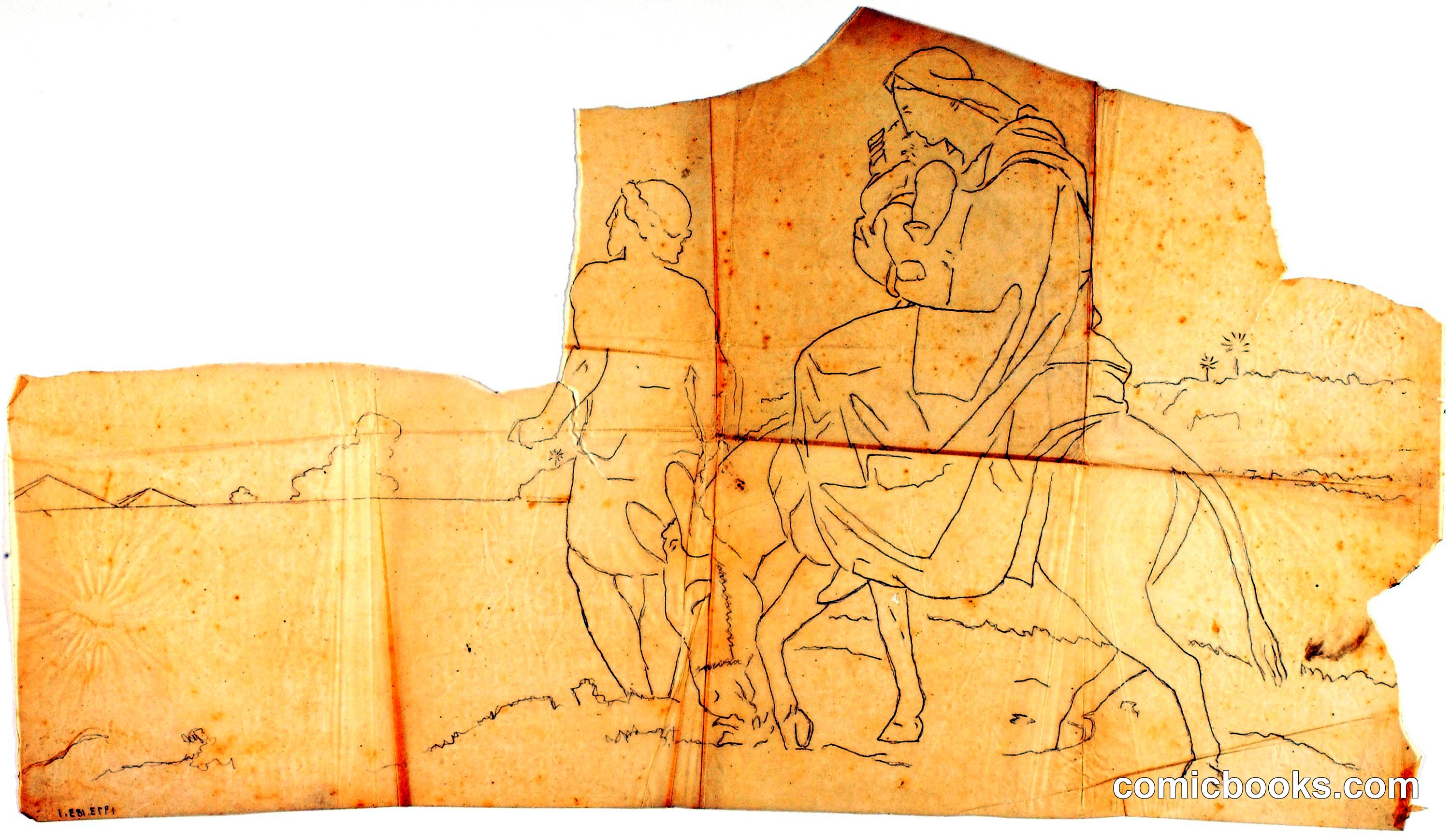 Flight into Egypt (figure study)
