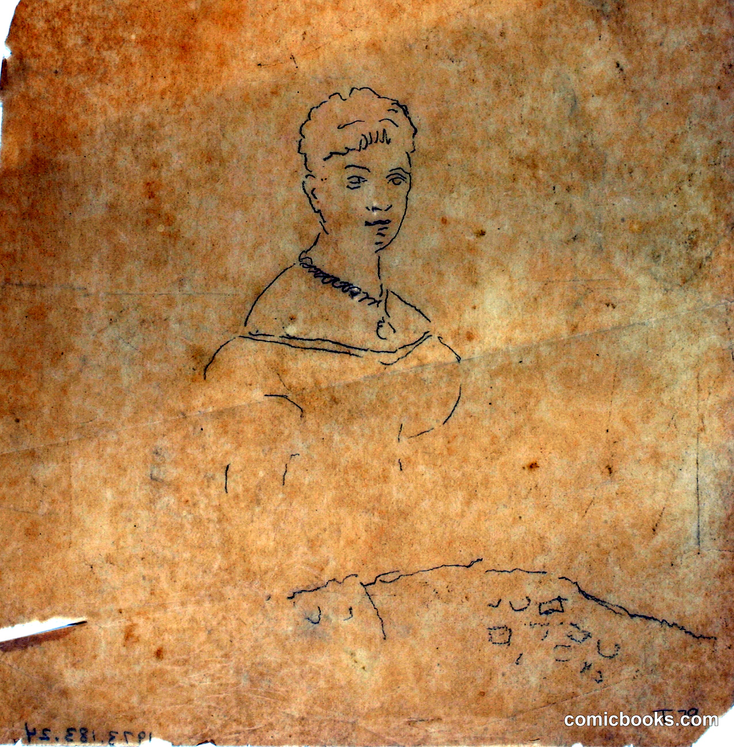 Lady in Evening Dress with Figure of Venus de Milo