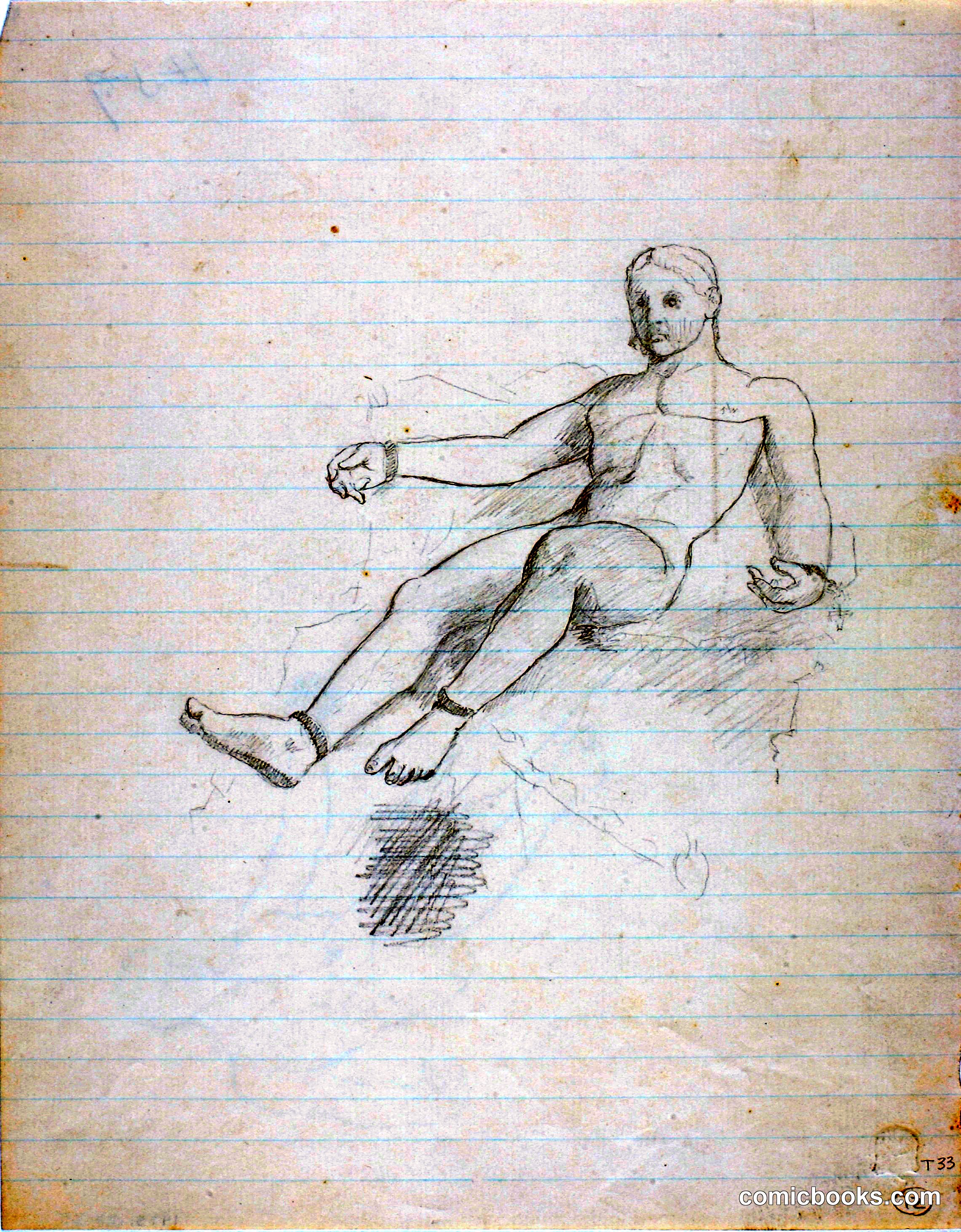 Study of a Reclining Male Figure