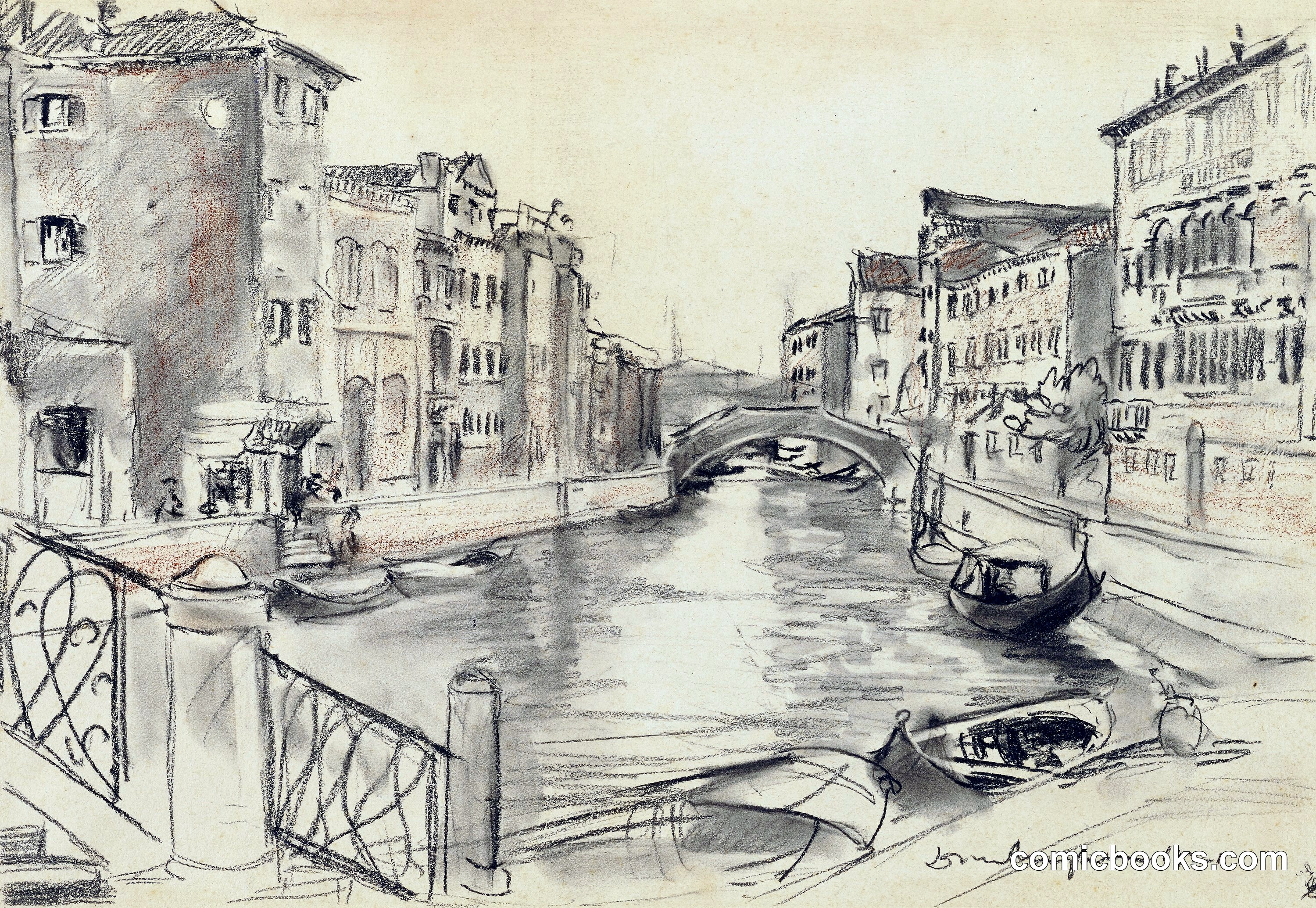 A Canal at Venice