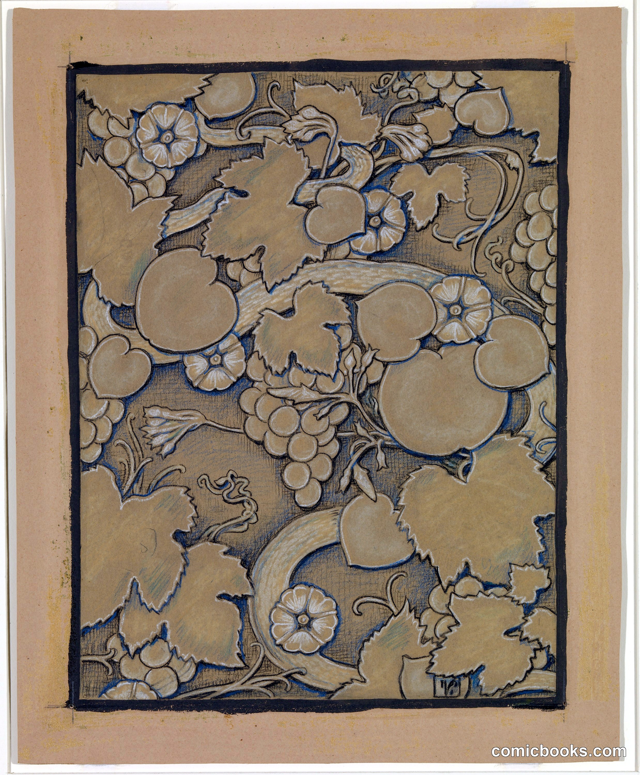 Lining Paper Illustration for Rubáiyát of Omar Khayyám