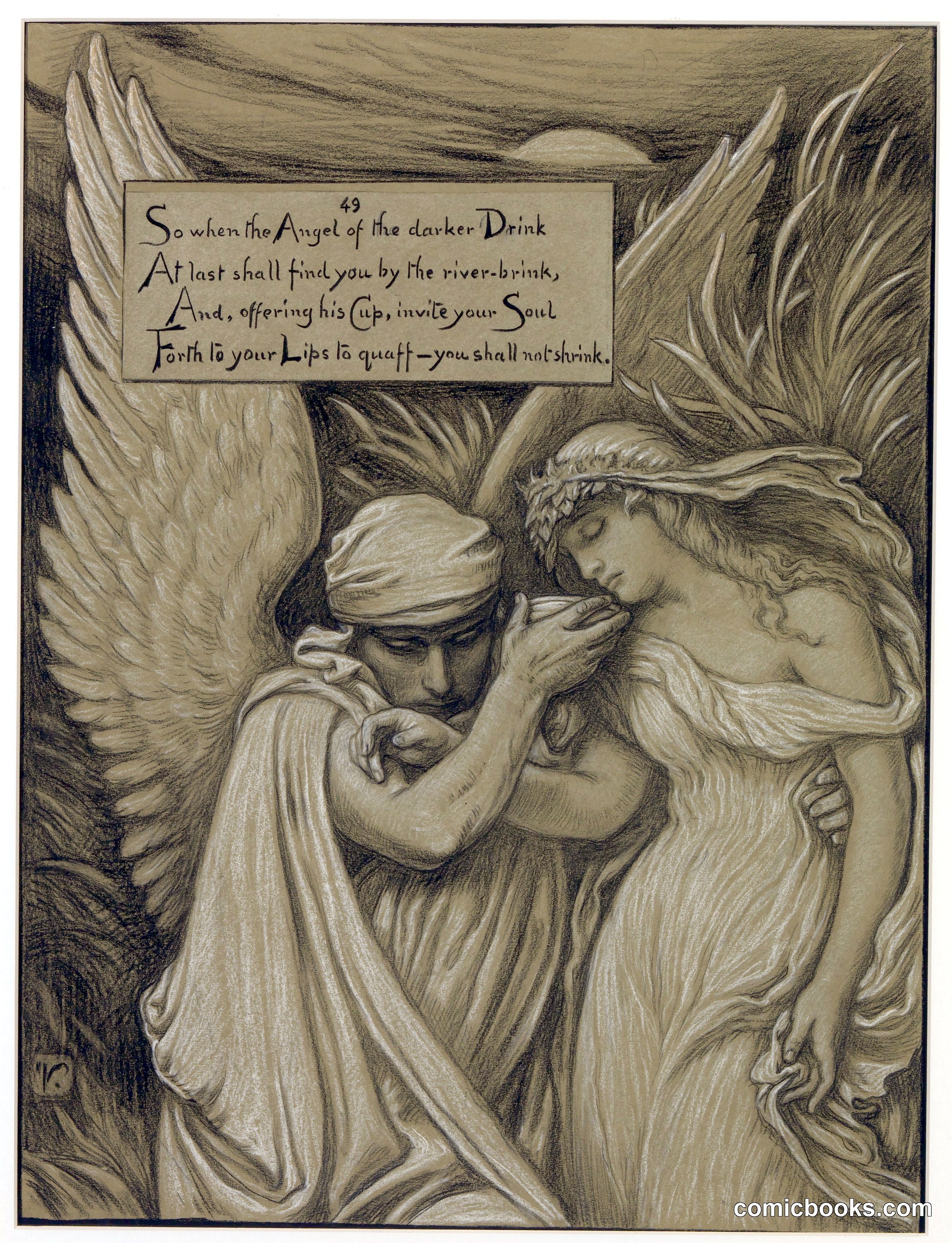 Illustration for Rubáiyát of Omar Khayyám: The Cup of Death