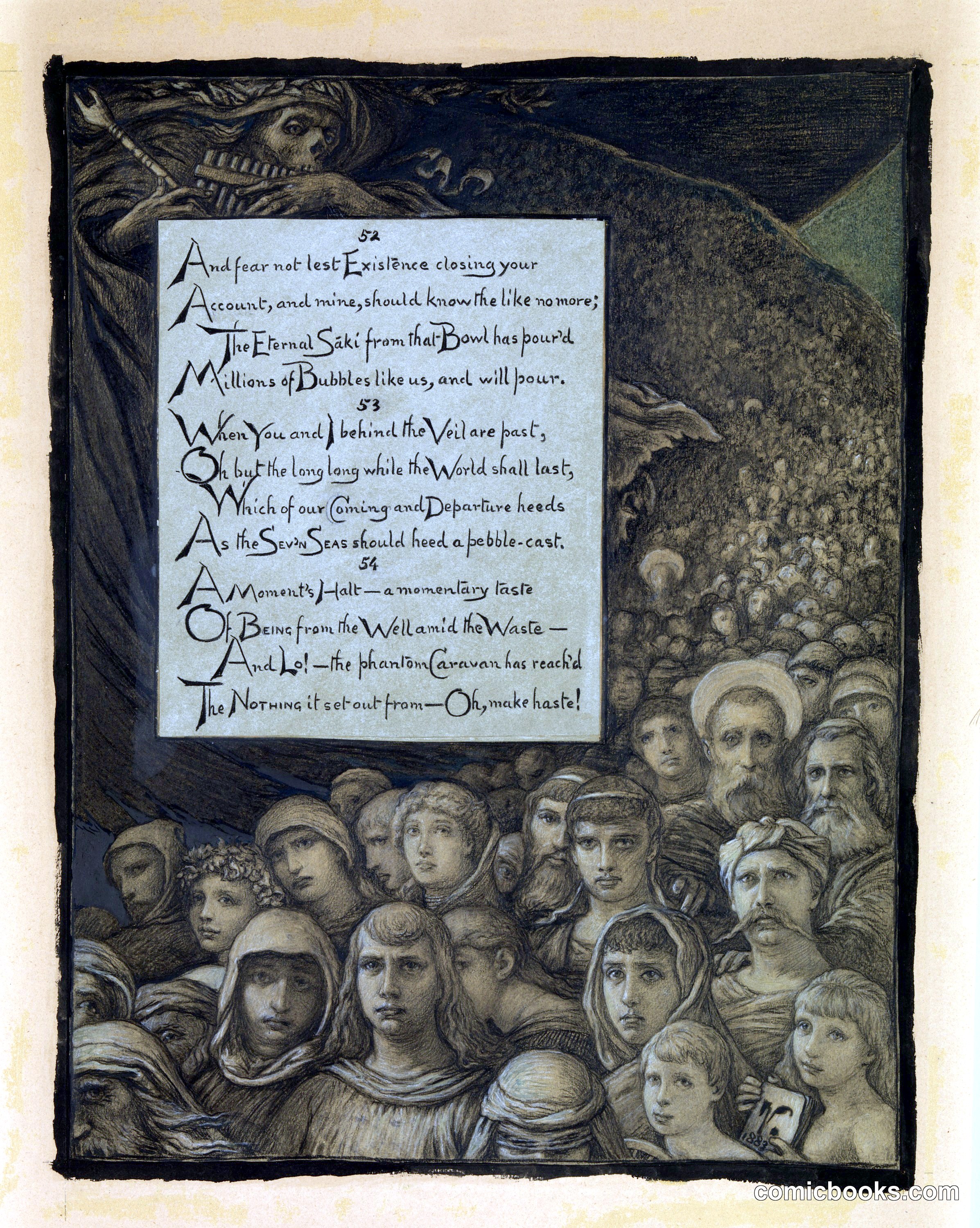 Illustration for Rubáiyát of Omar Khayyám: Death's Review