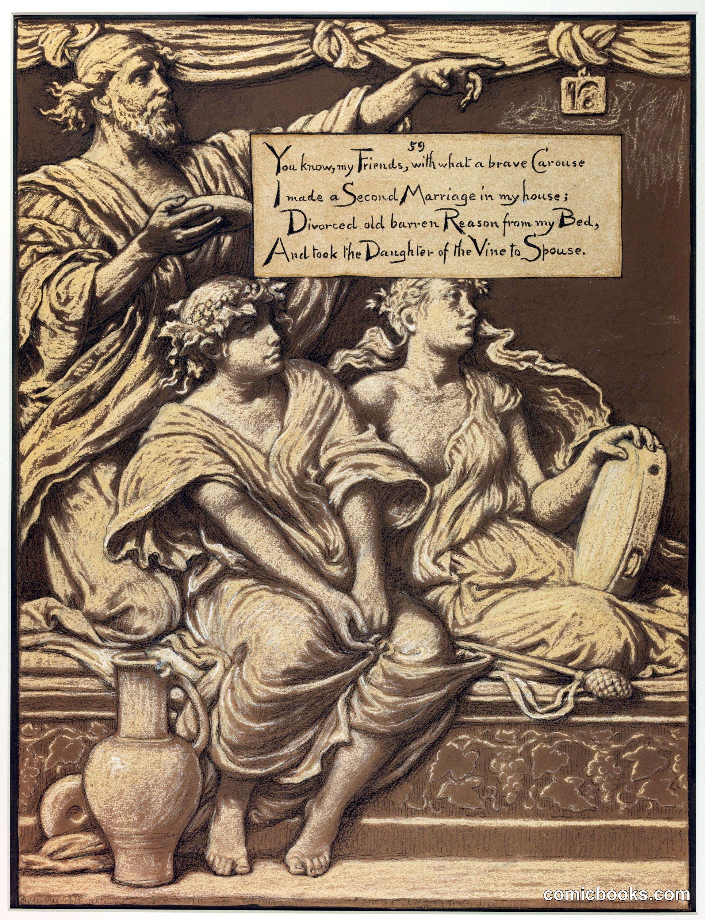 Illustration for Rubáiyát of Omar Khayyám: The Daughter of the Vine