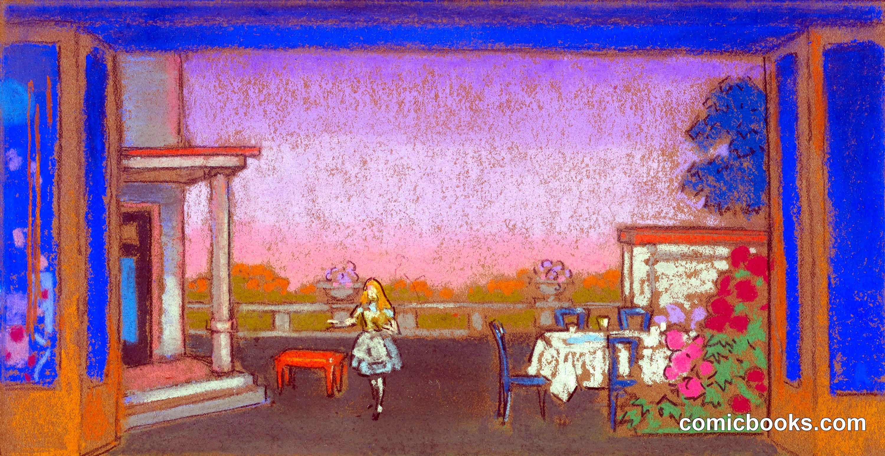 March Hare's Garden (Set Design for Alice in Wonderland)