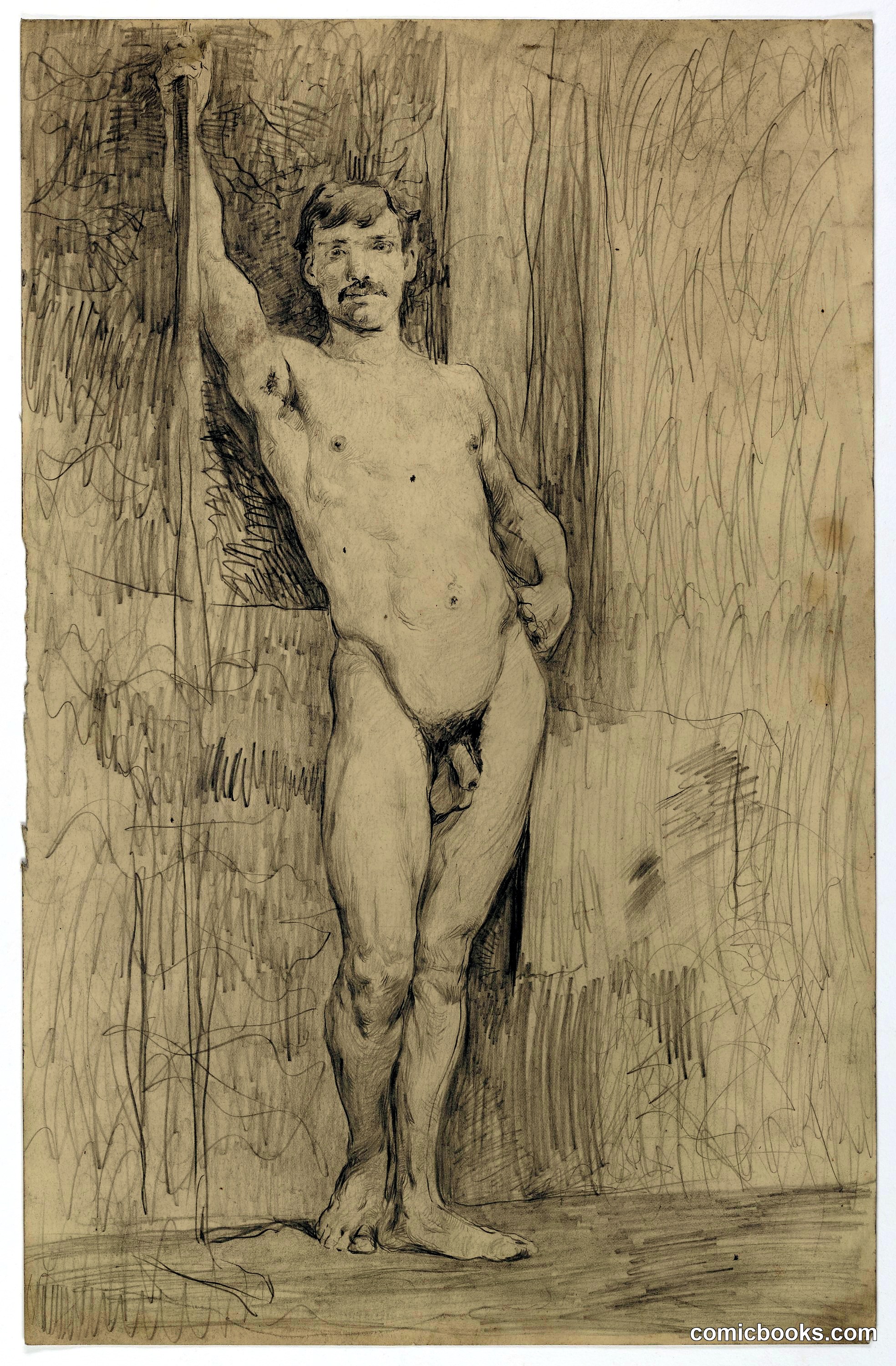 Untitled (Study of Standing Male Nude)