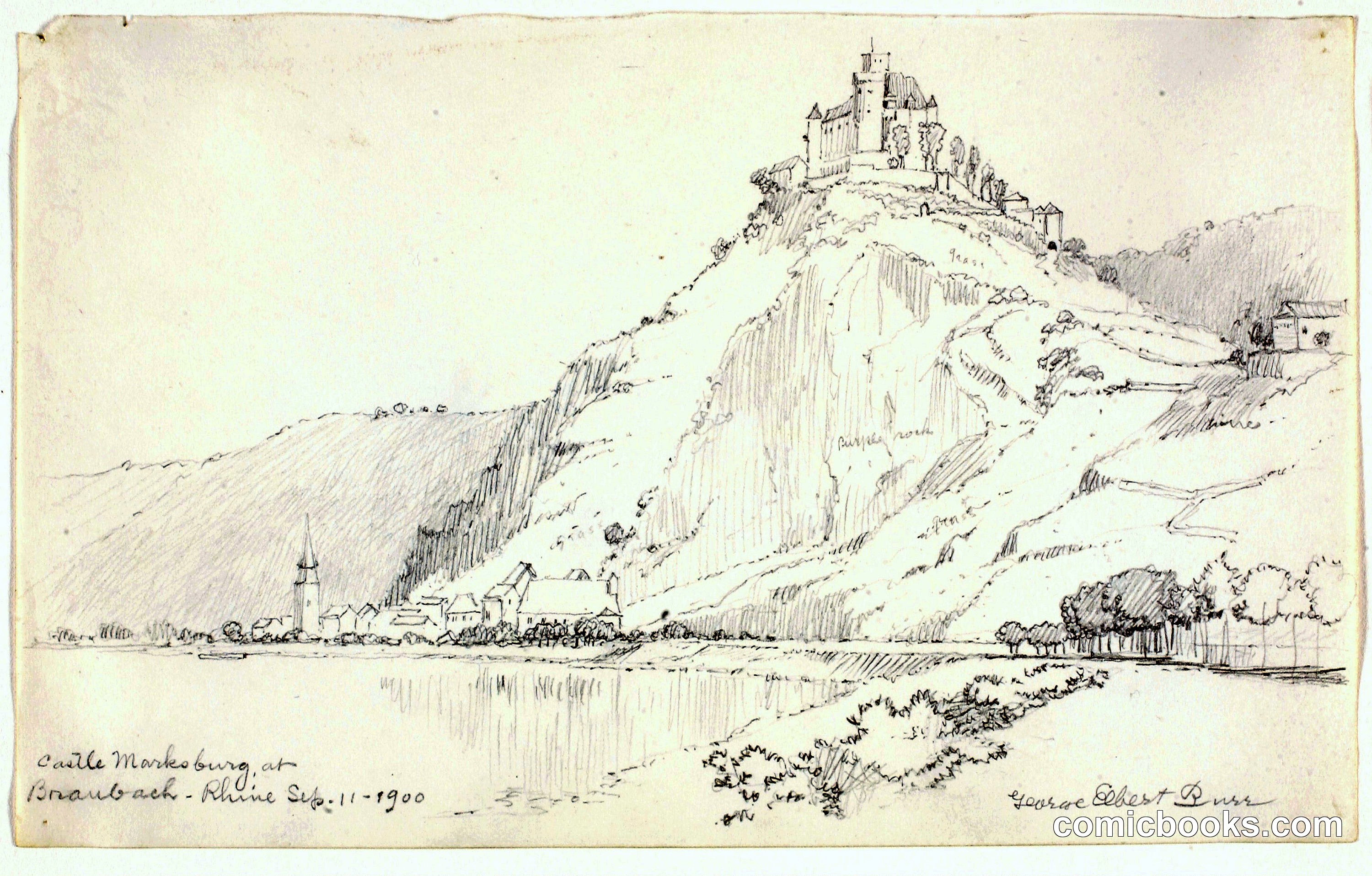 Castle Marksburg at Braubach, Rhine