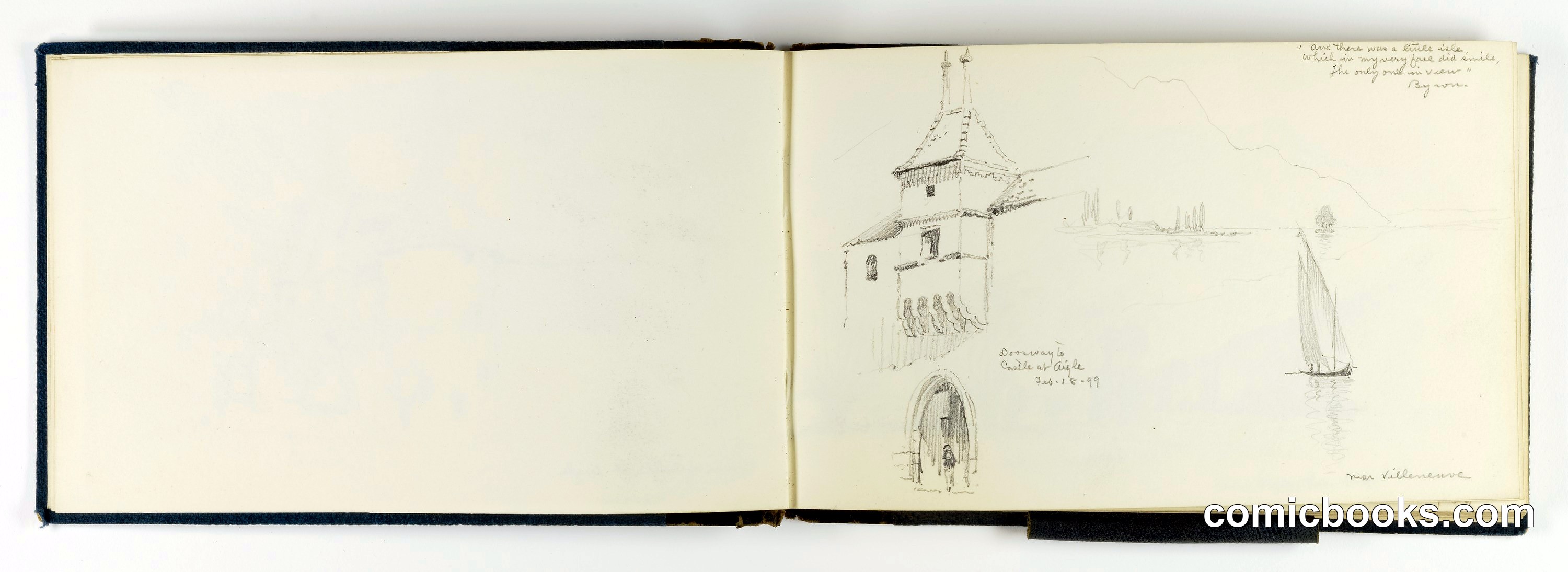 Sketchbook: Castle Doorway at Aigle, Near Villeneuve