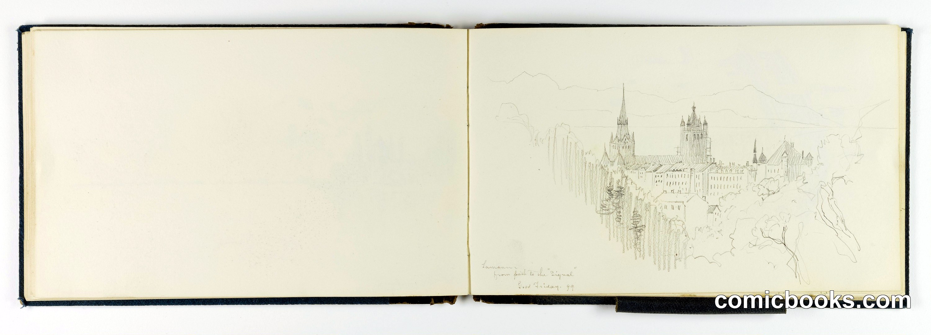 Sketchbook: Lausanne from Path to the 'Signal'