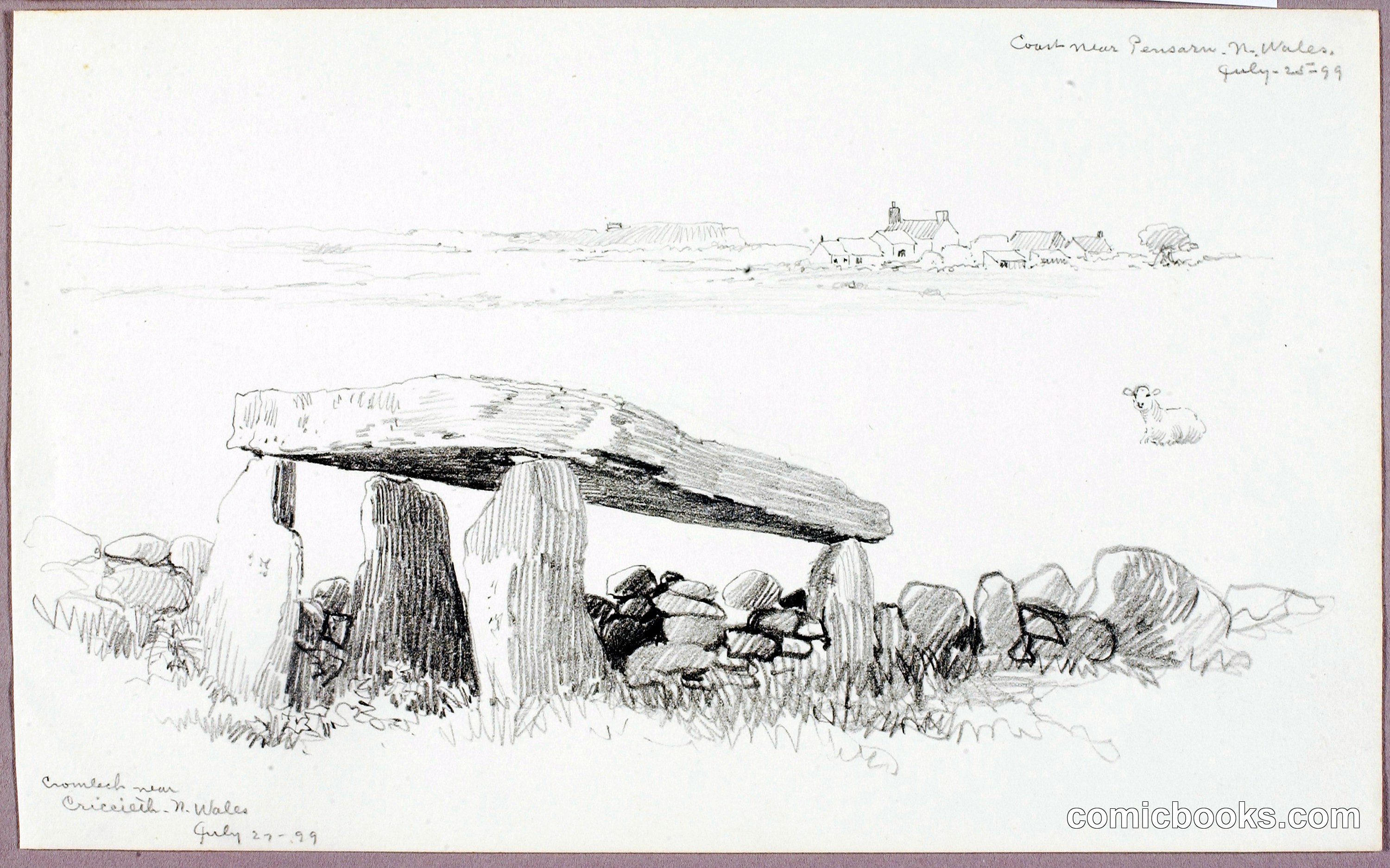 Cromlech near Criccieth, North Wales / Coast near Pensarn, North Wales