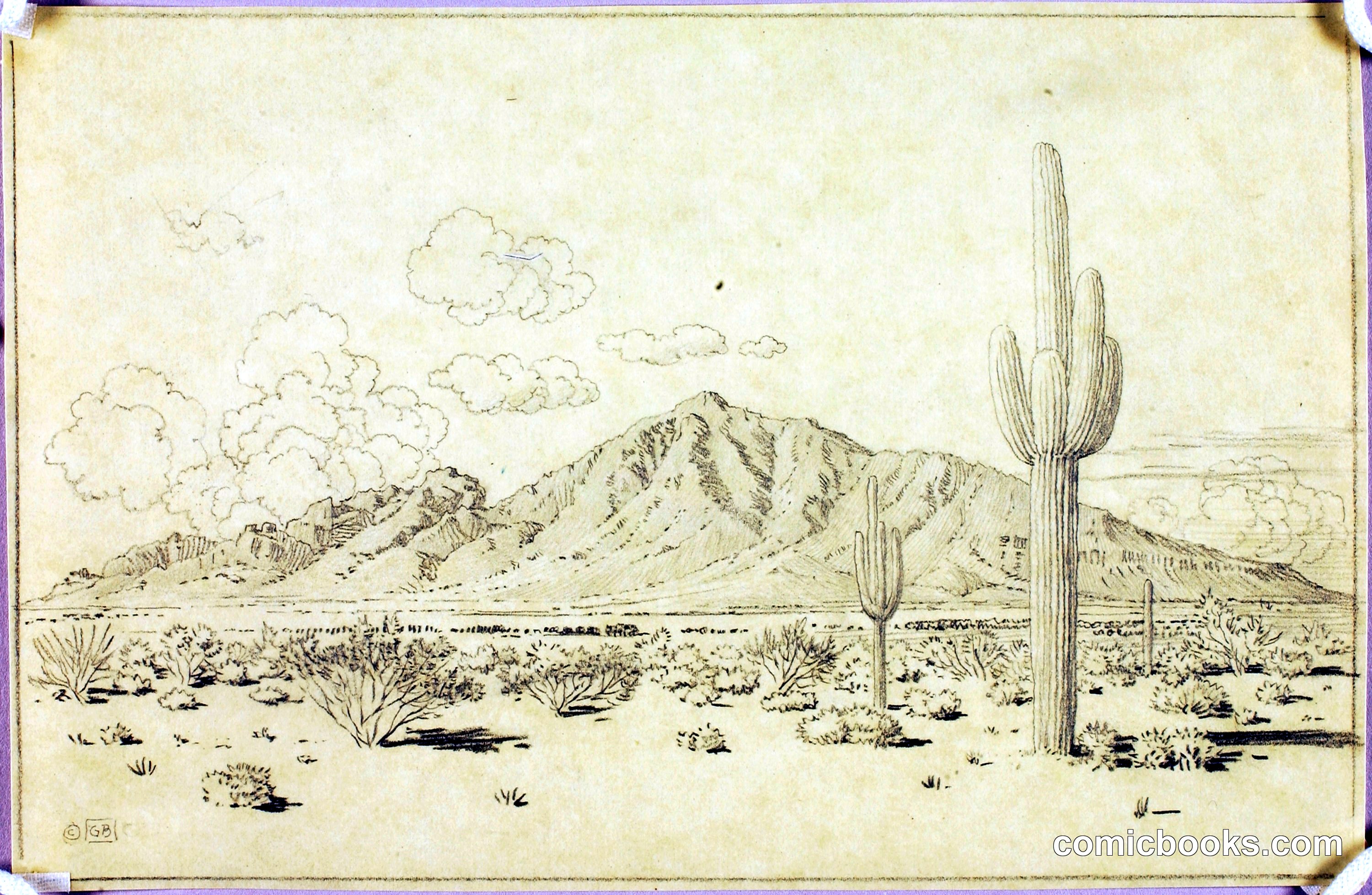 Untitled (Transfer Drawing for Camelback Mountain, Phoenix)