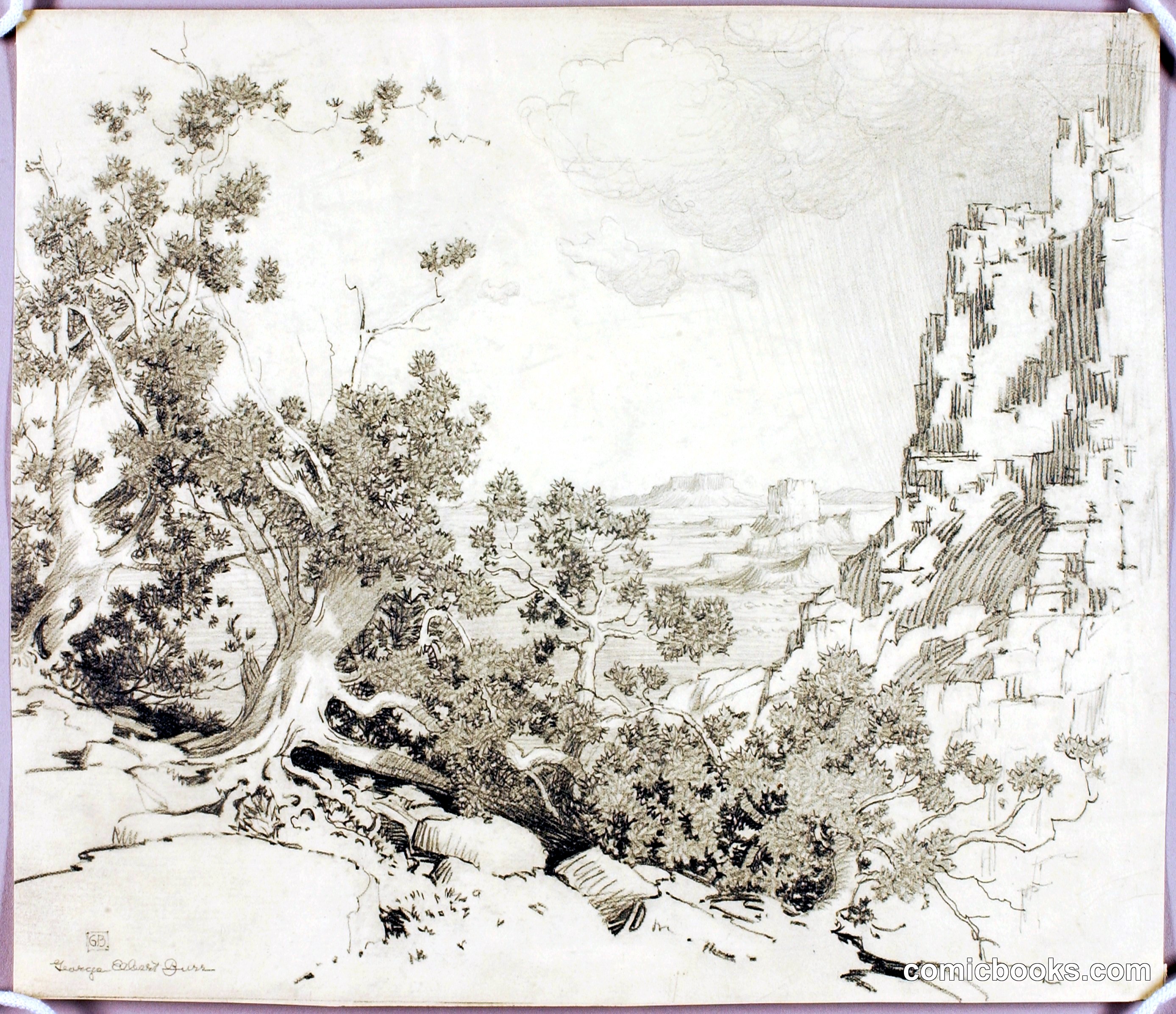 Untitled (transfer drawing for The Edge of the Desert, Arizona)