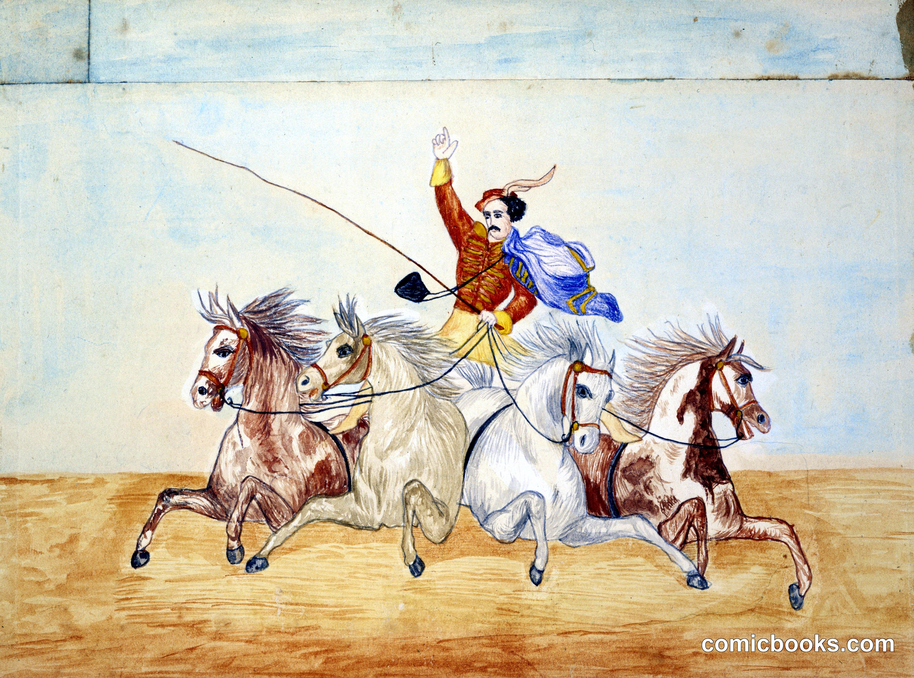 Acrobat Rider on Four Horses