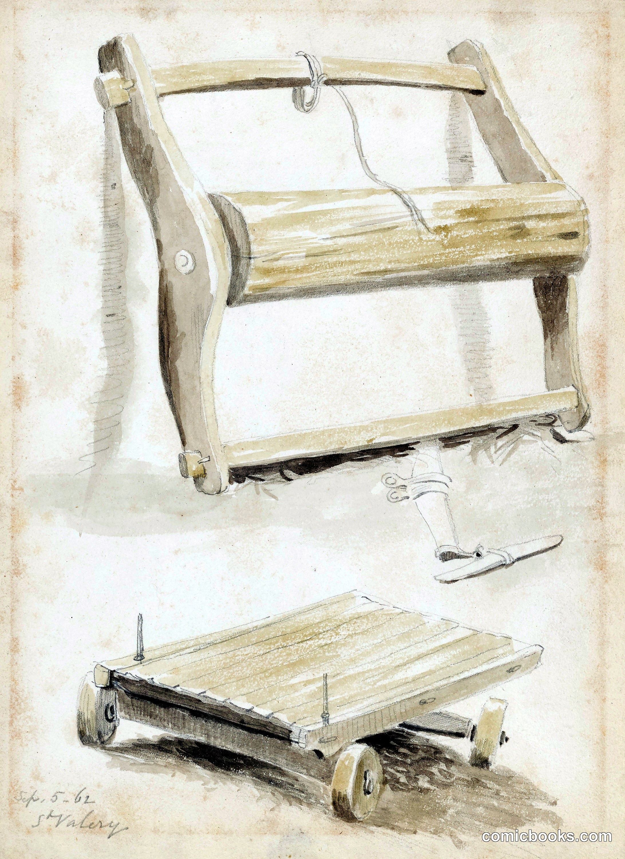Wooden Cart, St. Valery