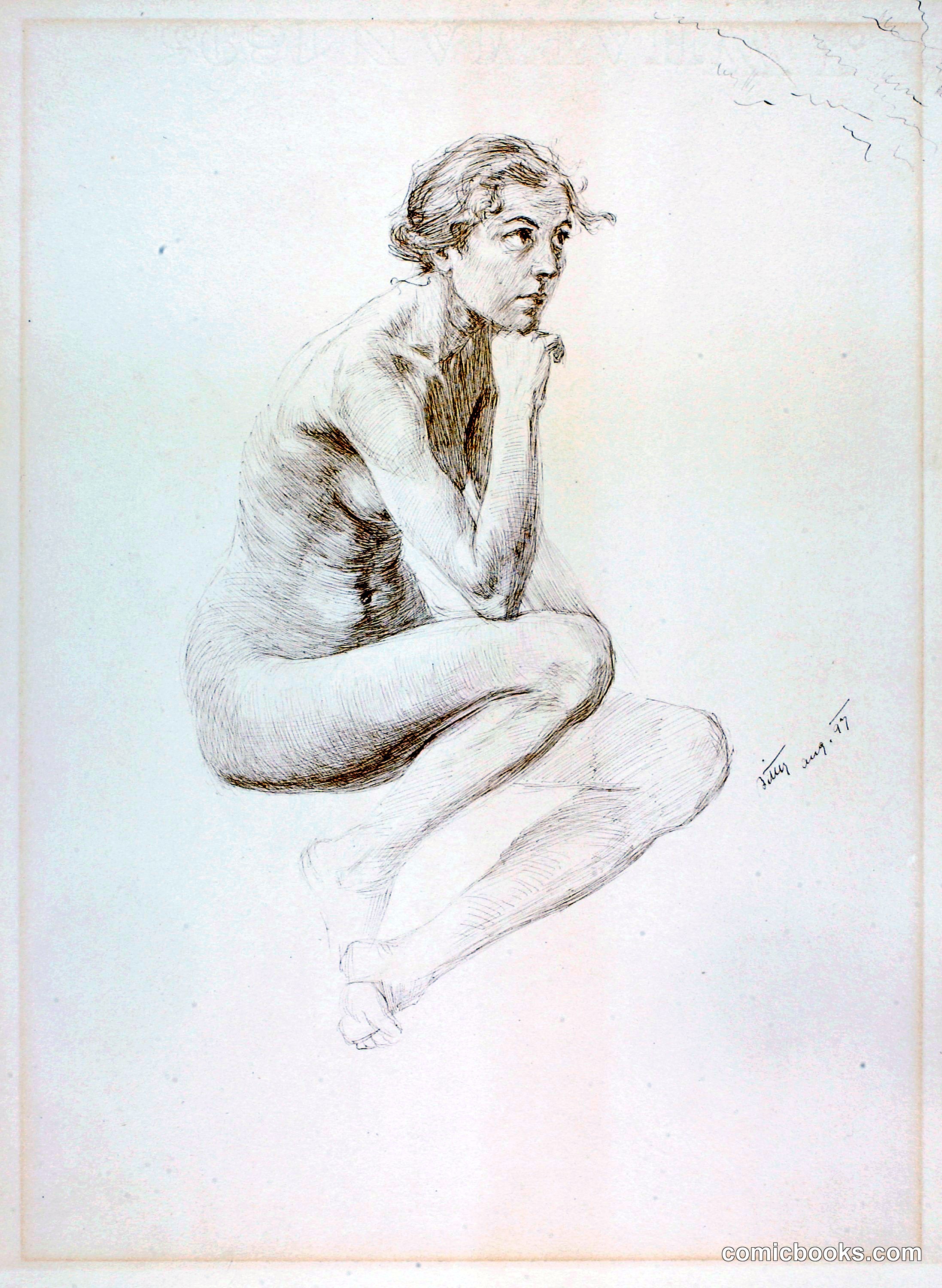 Untitled (Seated Female Nude)