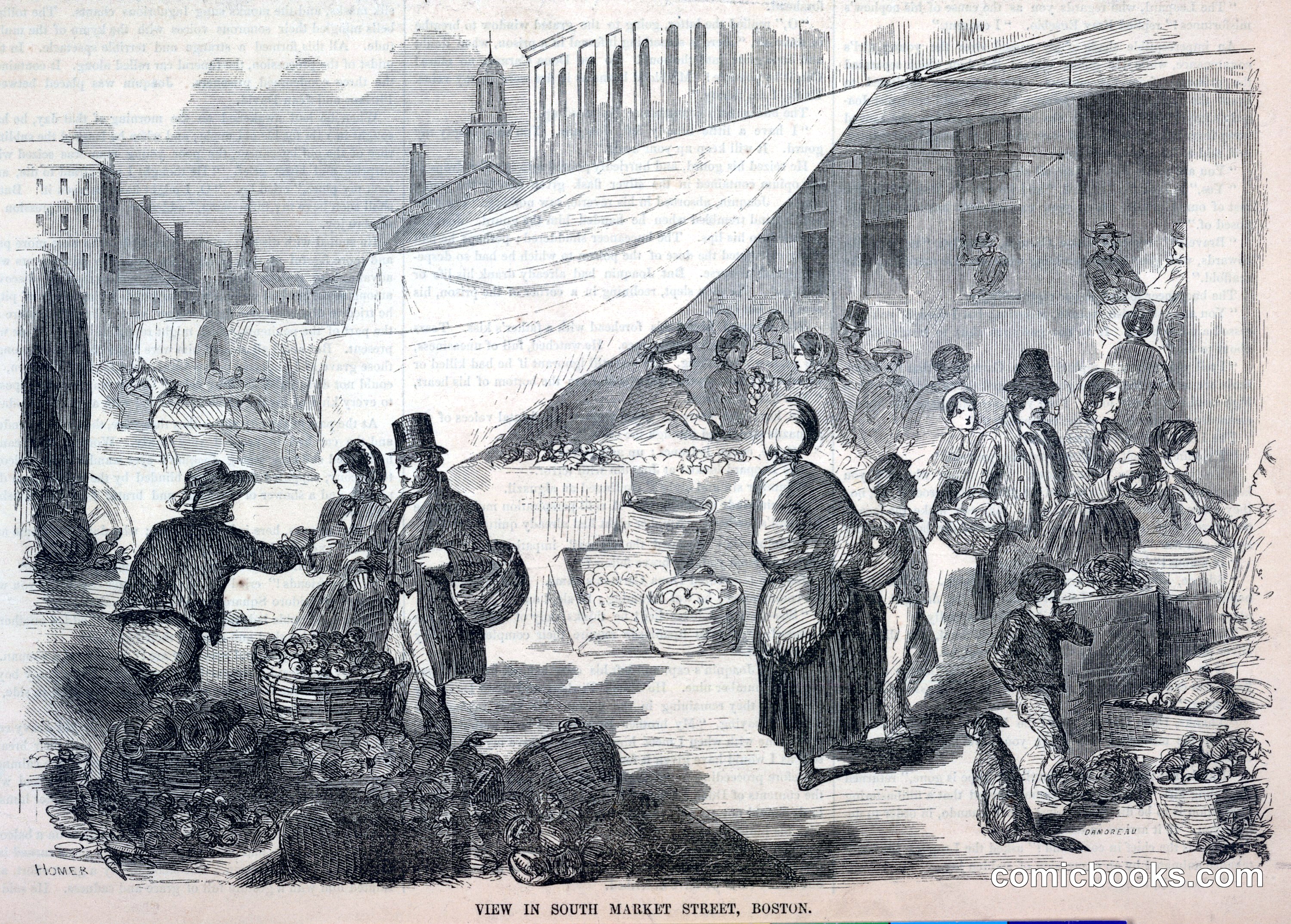 View in South Market Street, Boston