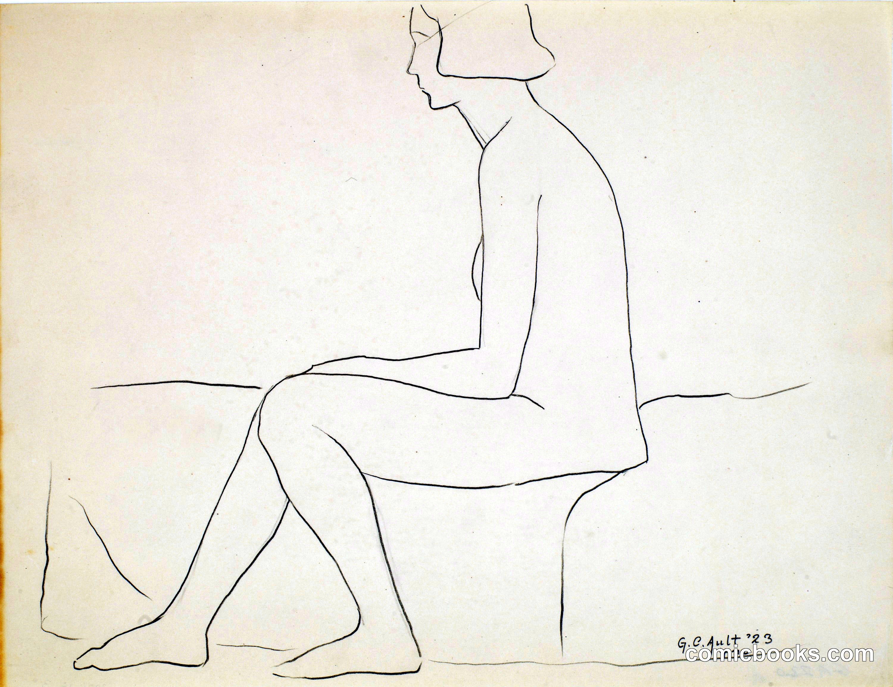 Untitled (Seated Female Figure)