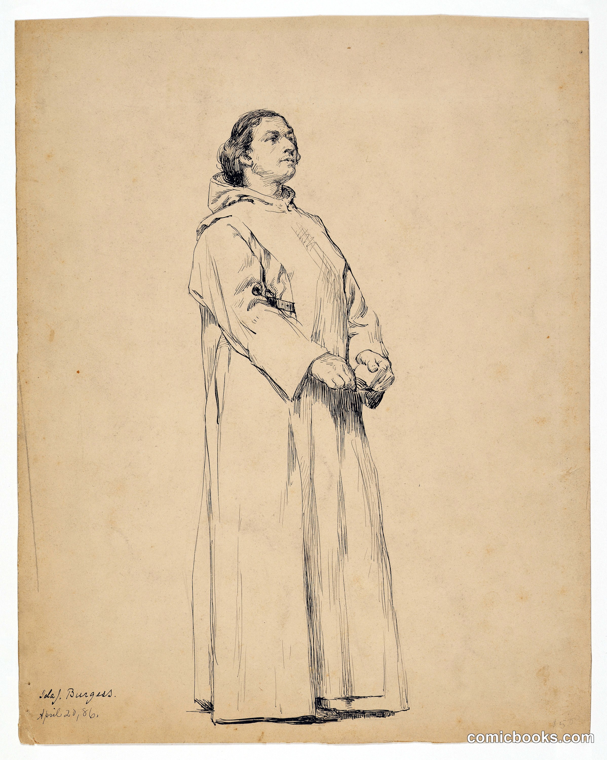 Untitled (Study of a Standing Monk)