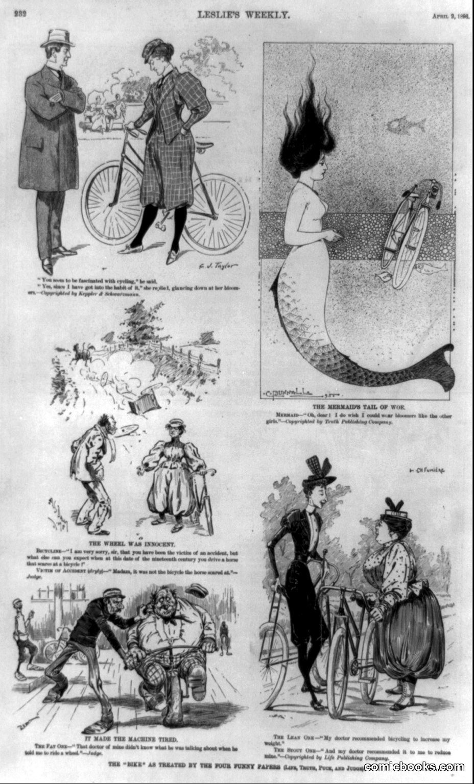The Bike as Treated by the Four Funny Papers