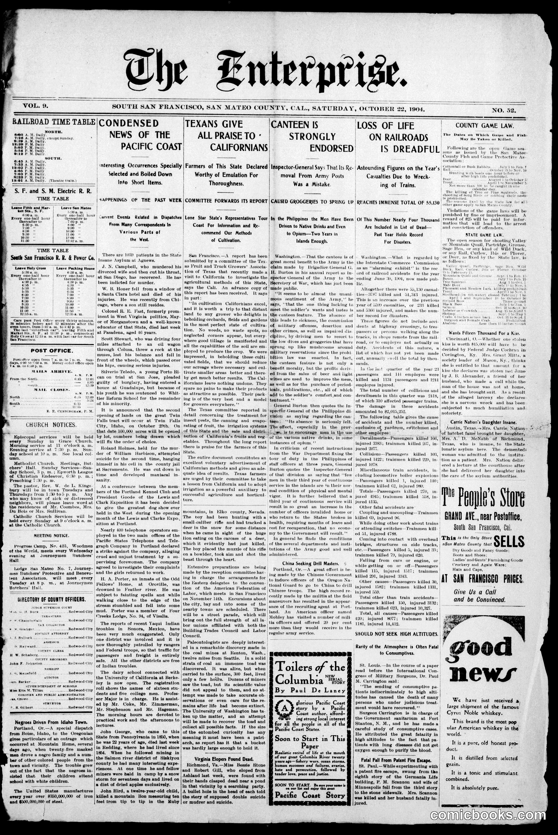 The Enterprise, South San Francisco (October 22, 1904)