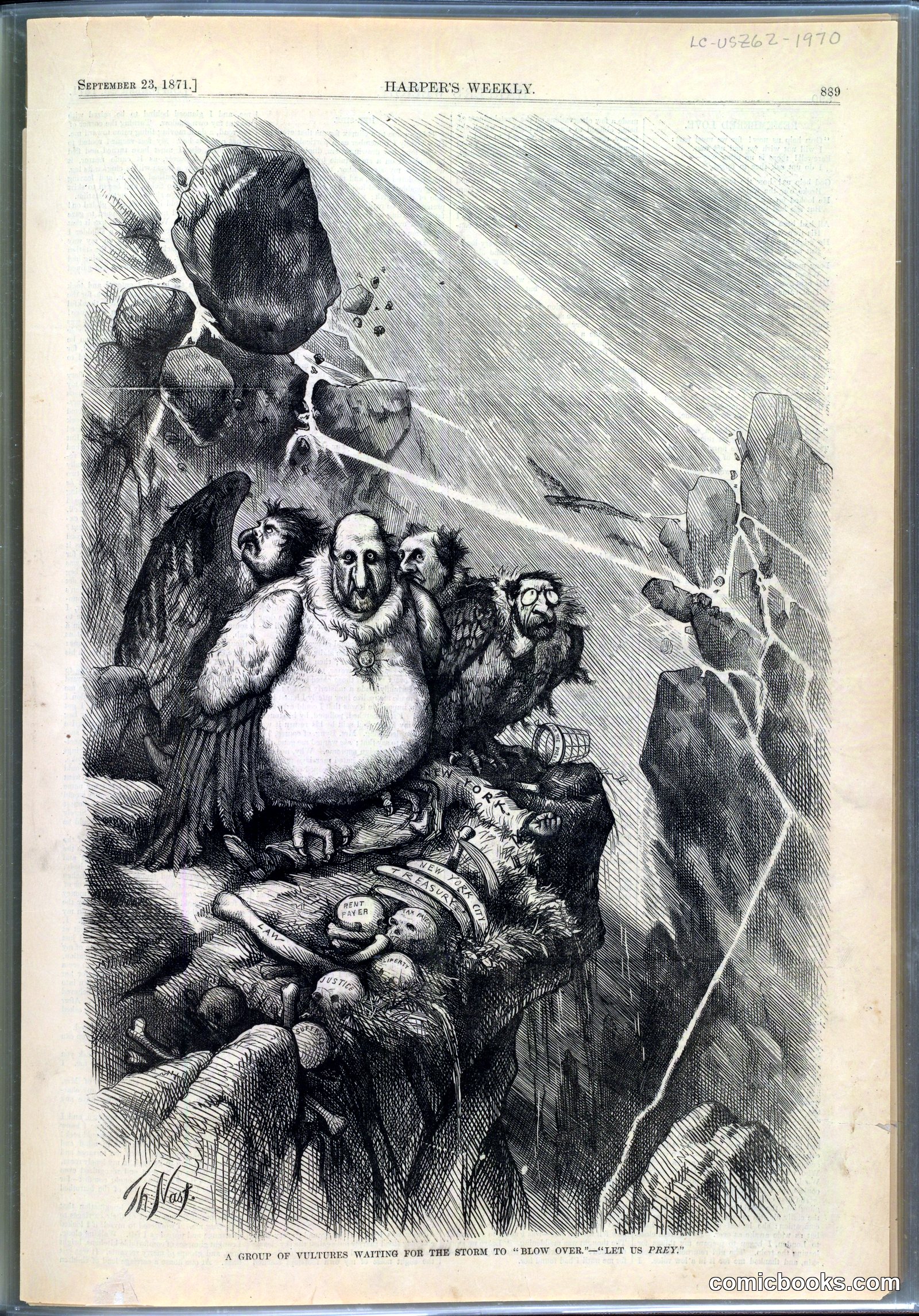 A Group of Vultures Waiting for the Storm to "Blow Over" — "Let Us Prey"