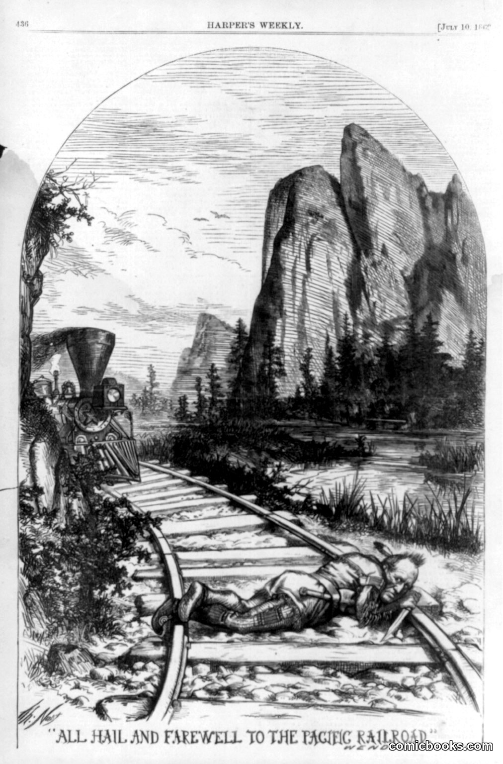 "All Hail and Farewell to the Pacific Railroad."