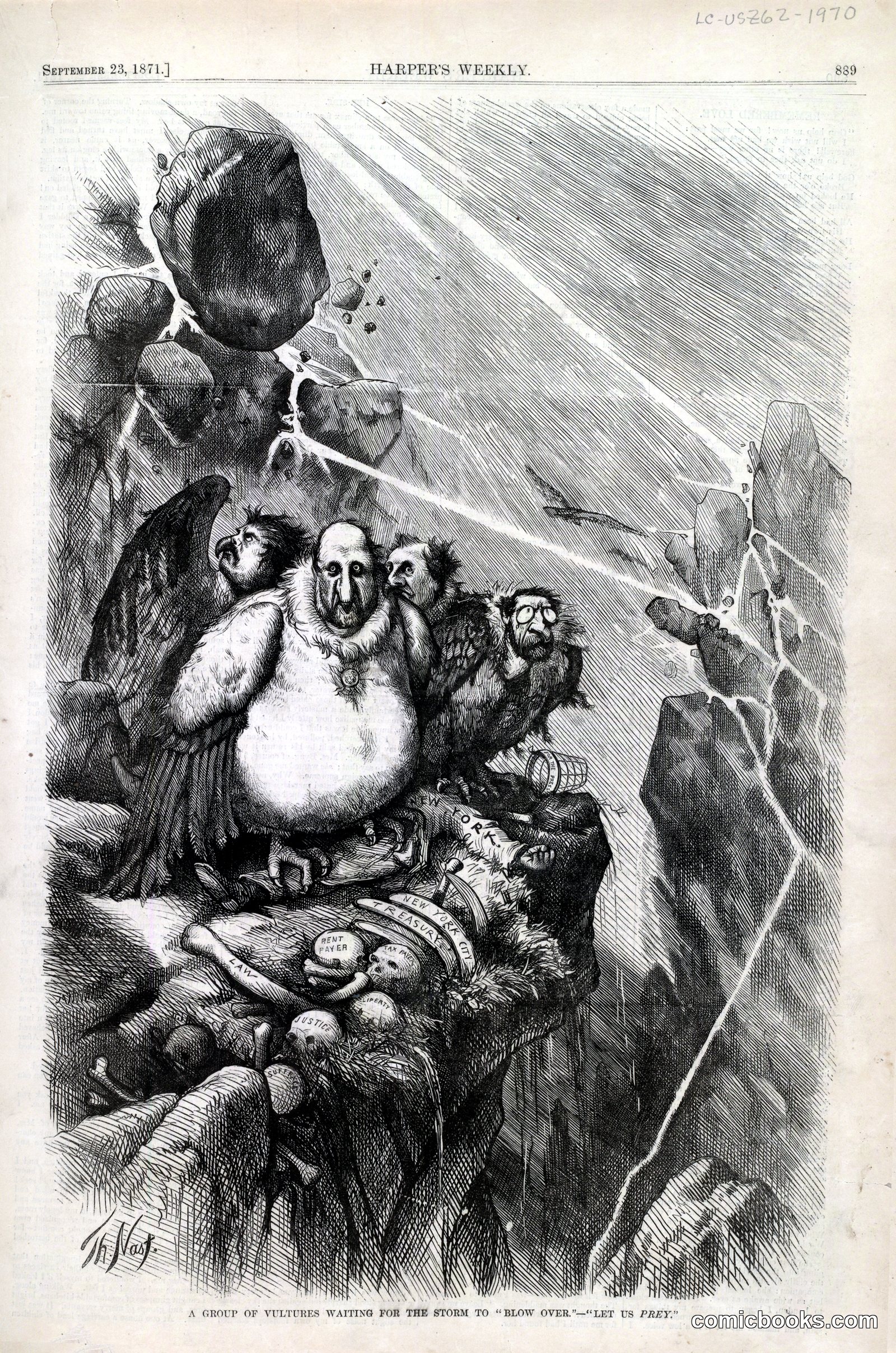 A Group of Vultures Waiting for the Storm to "Blow Over" — "Let Us Prey"