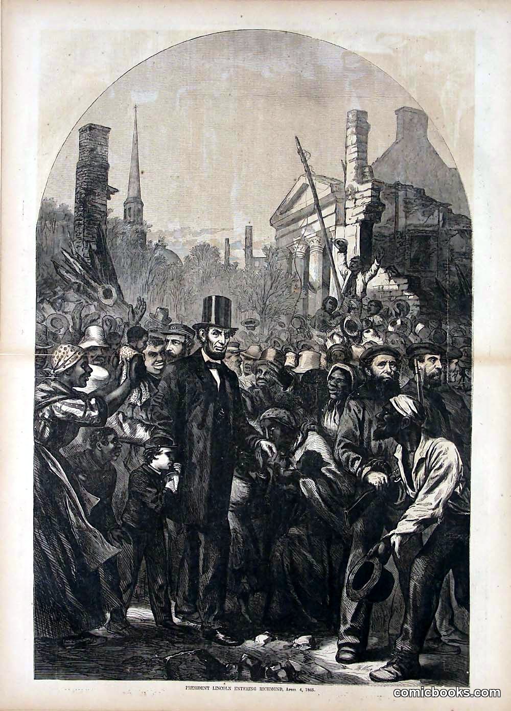 President Lincoln Entering Richmond, April 4, 1865