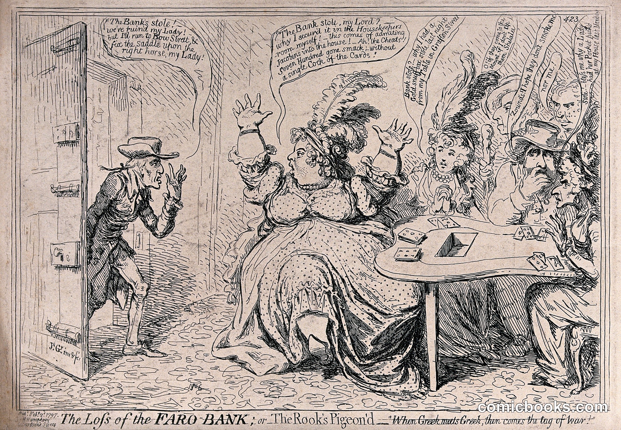 The Loss of the Faro Bank; or, The Rook's Pigeon'd