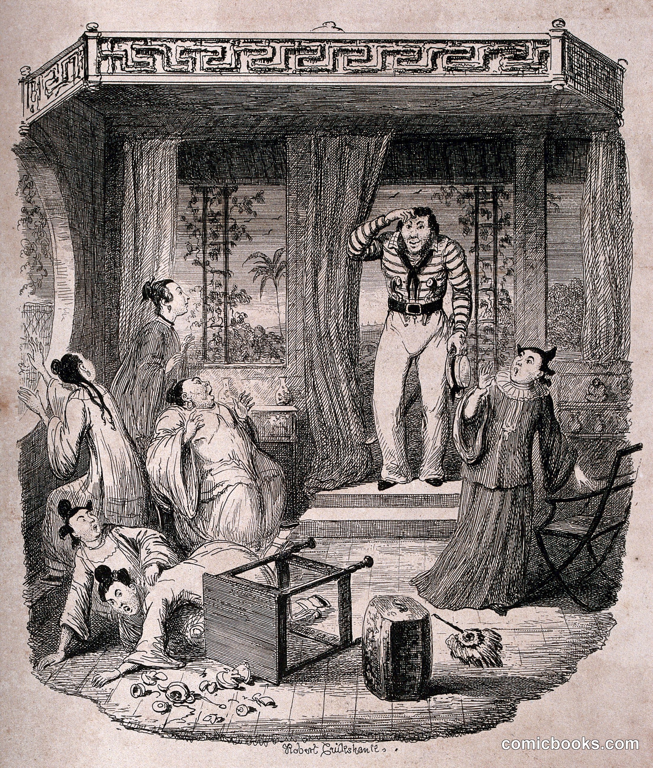 A Sailor's Surprise: Process Print After Robert Cruikshank