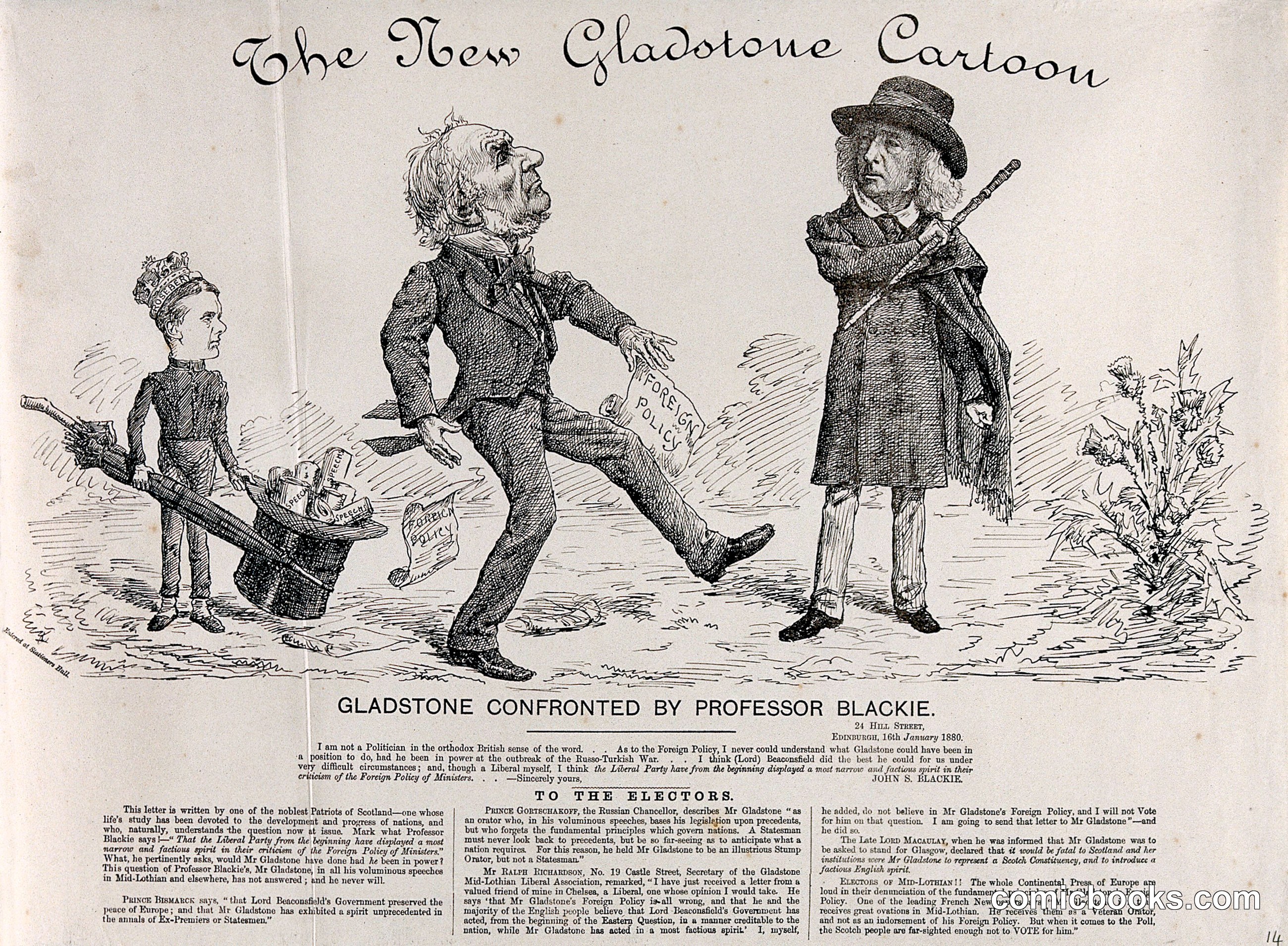 Gladstone Confronted by Professor Blackie