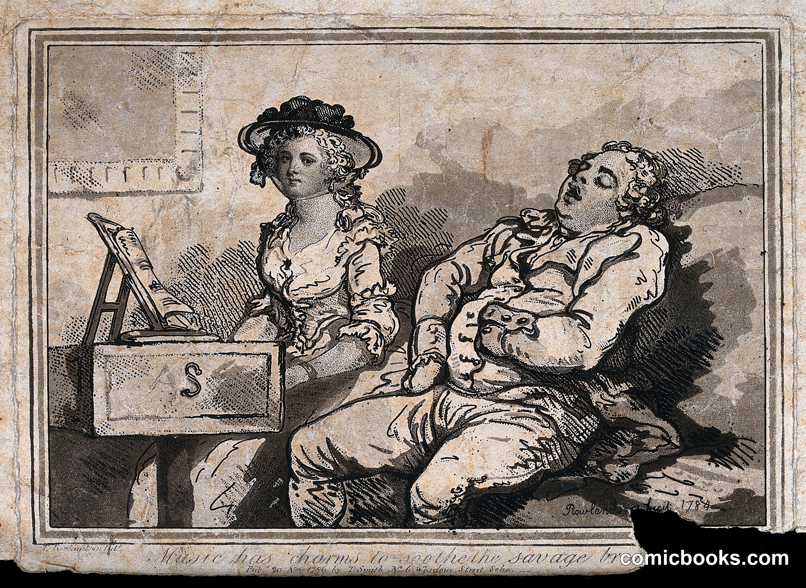 Music Hath Charms — A Man Asleep at the Pianoforte