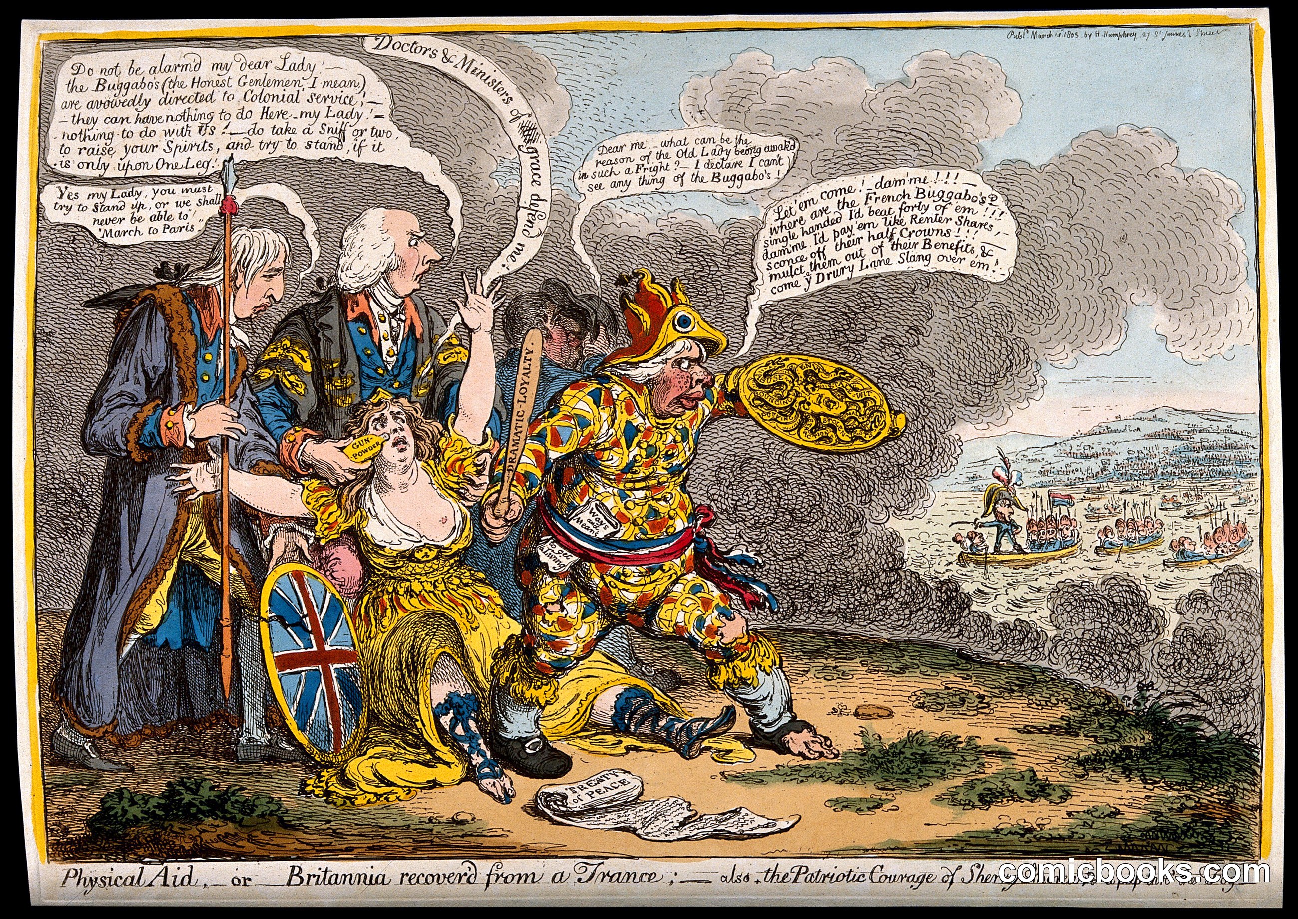 Physical Aid — or — Britannia recover'd from a France