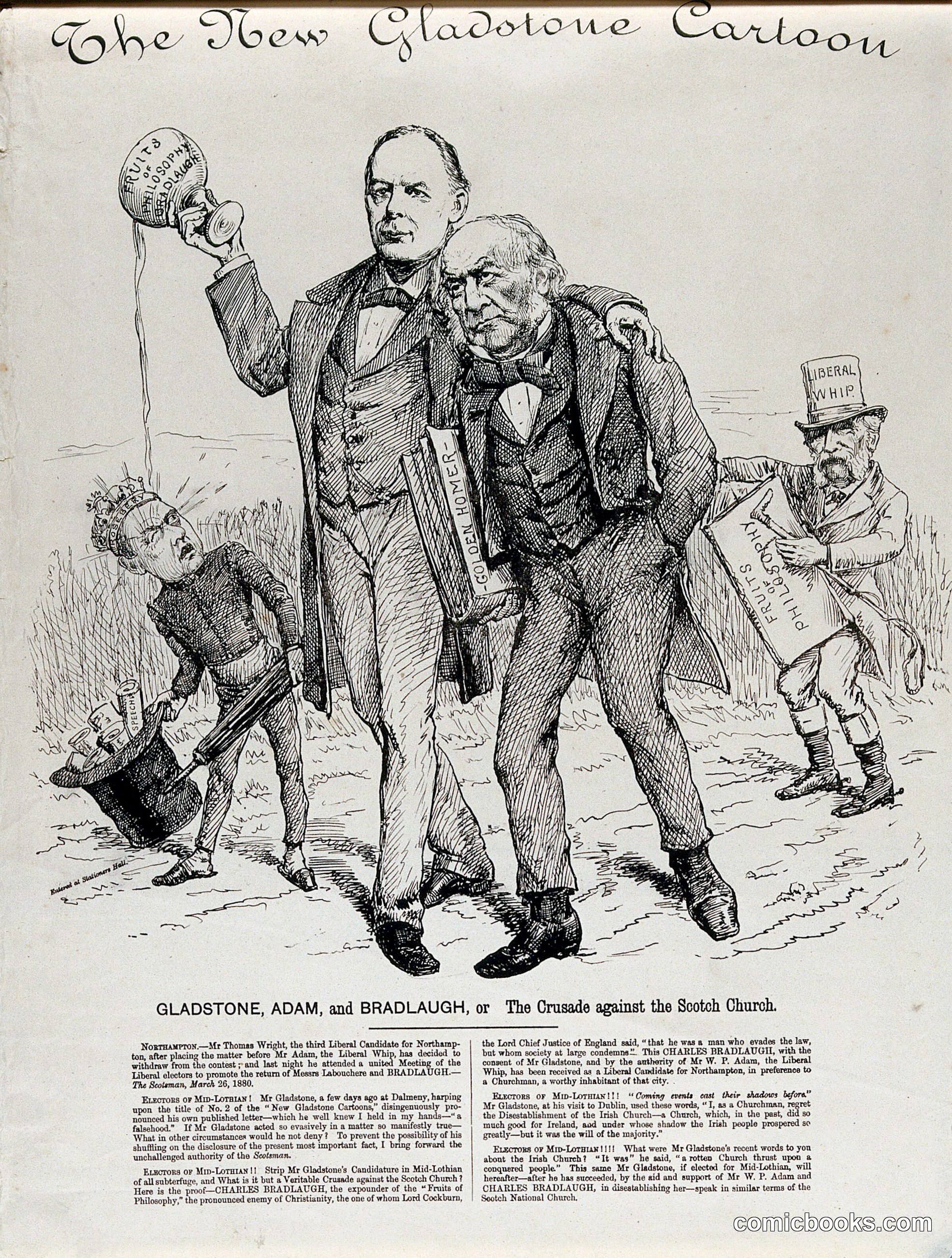 Gladstone, Adam, and Bradlaugh; or The Crusade against the Scotch Church