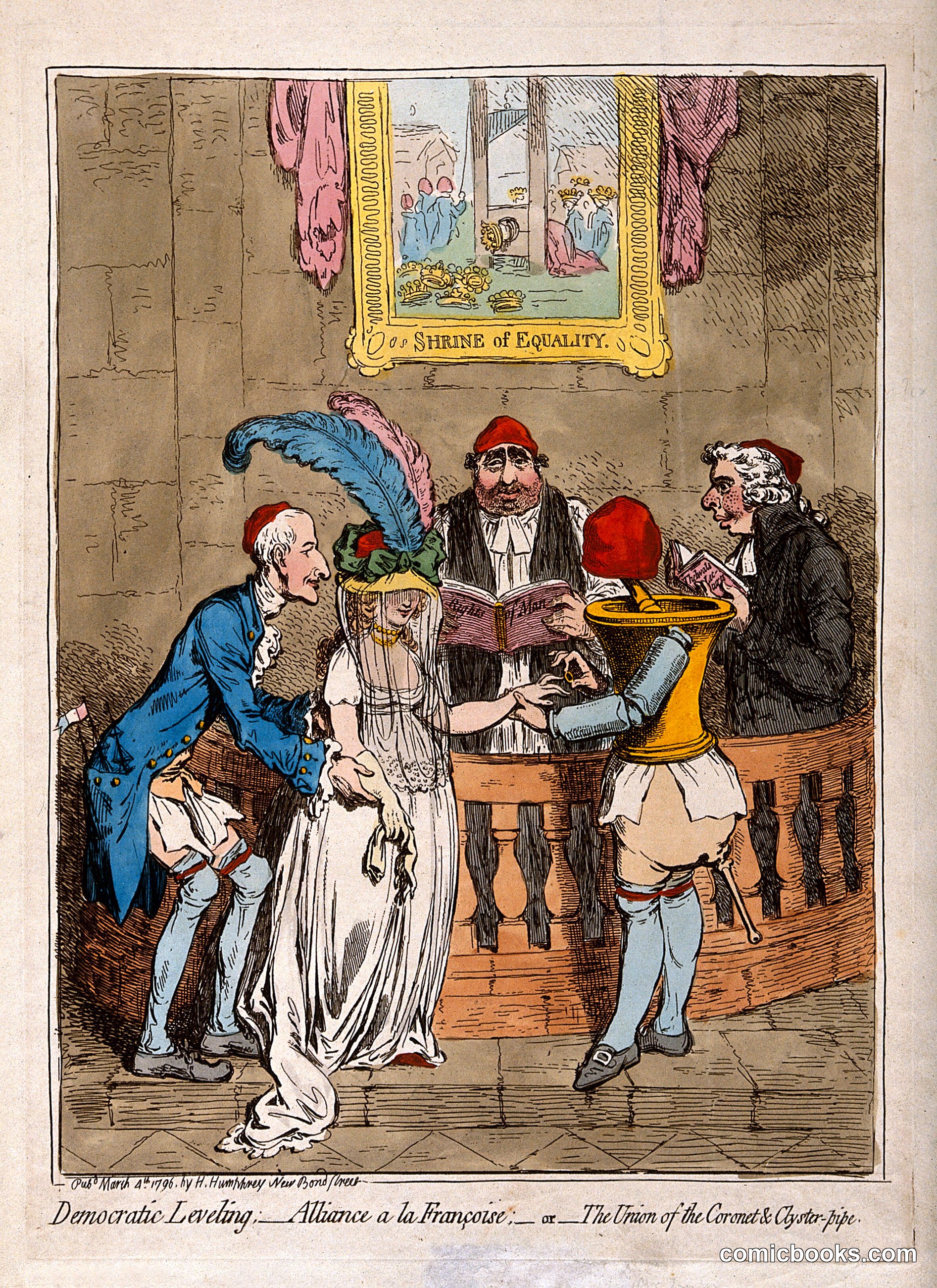 Democratic Leveling; Alliance a la Françoise — or — The Union of the Coronet & Oyster-pipe