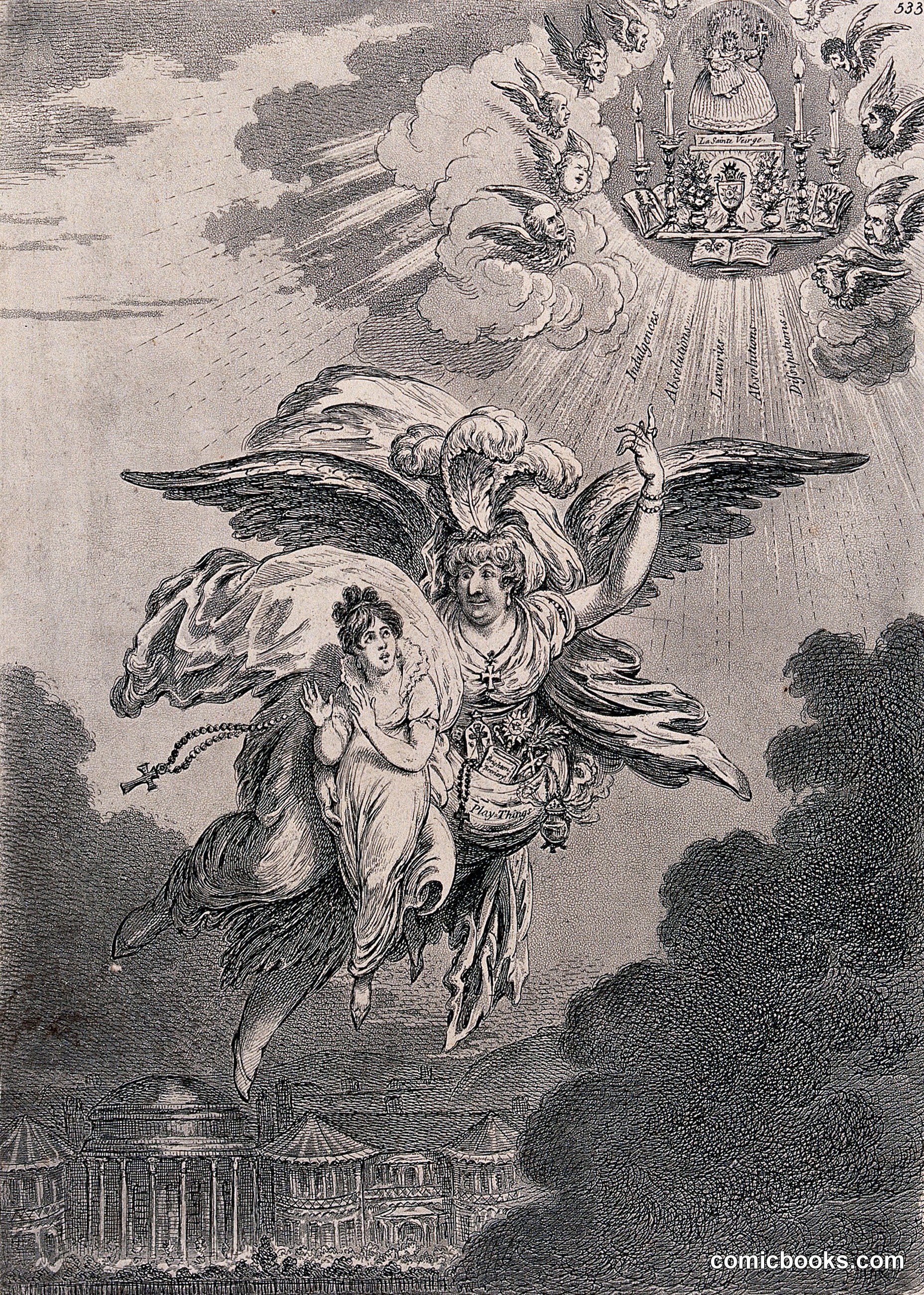 An Angel Carrying a Child Heavenward
