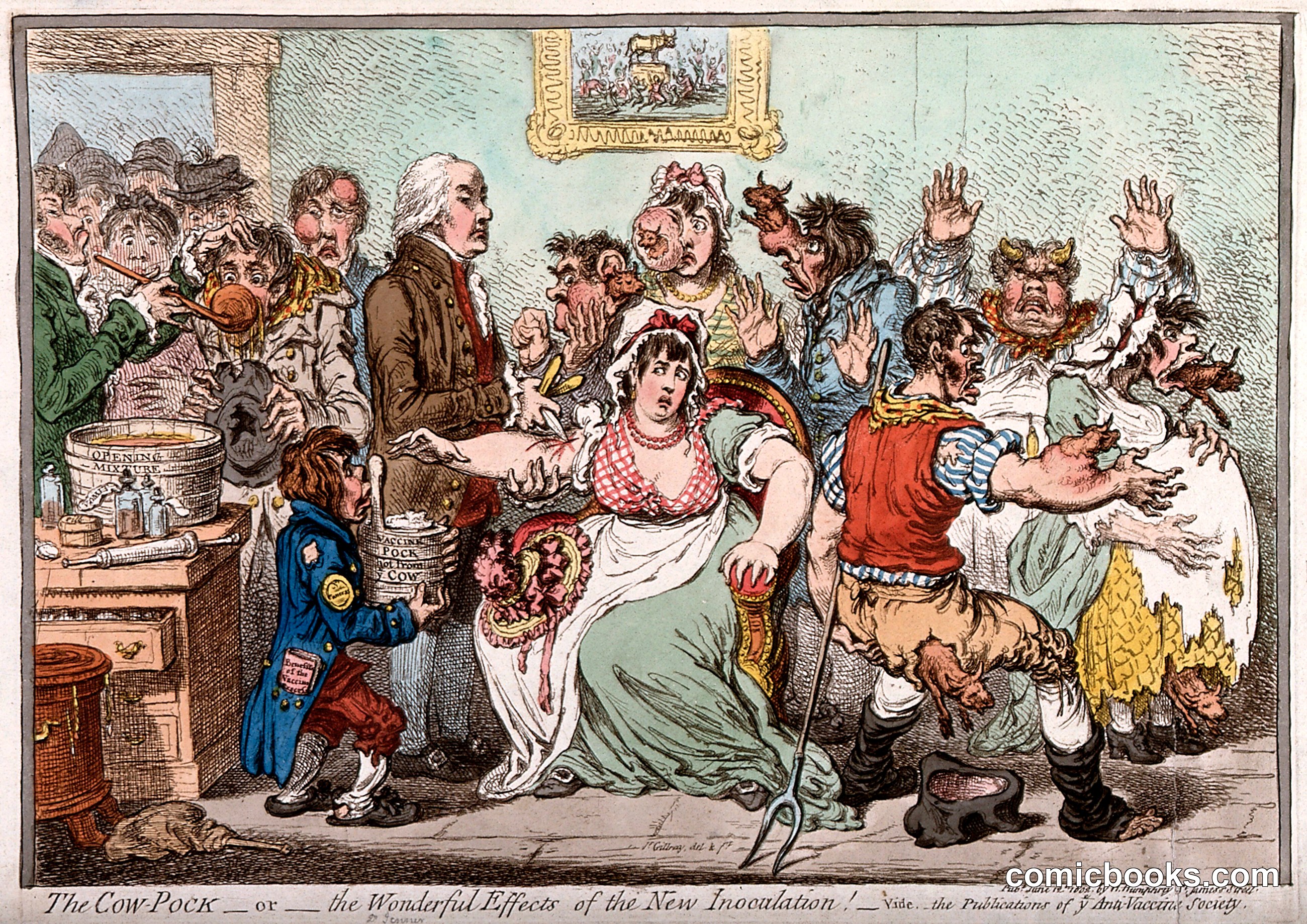 The Cow Pock—or the Wonderful Effects of the New Inoculation
