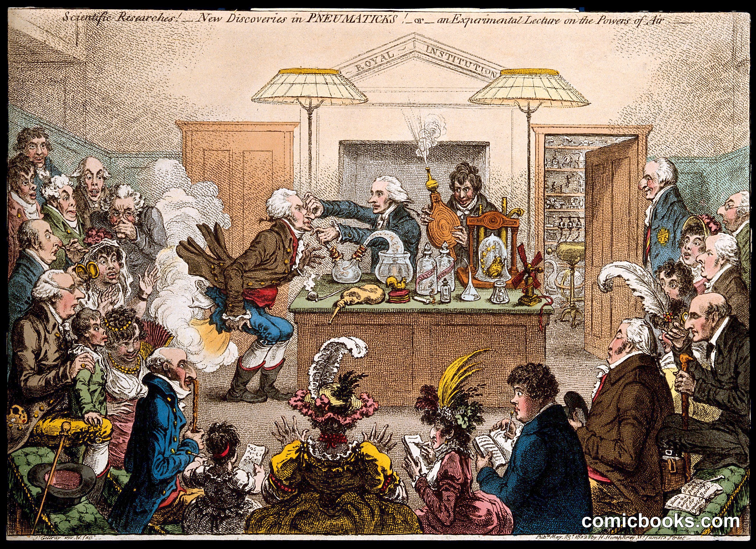 Scientific Researches! — New Discoveries in Pneumaticks! — or — an Experimental Lecture on the Powers of Air