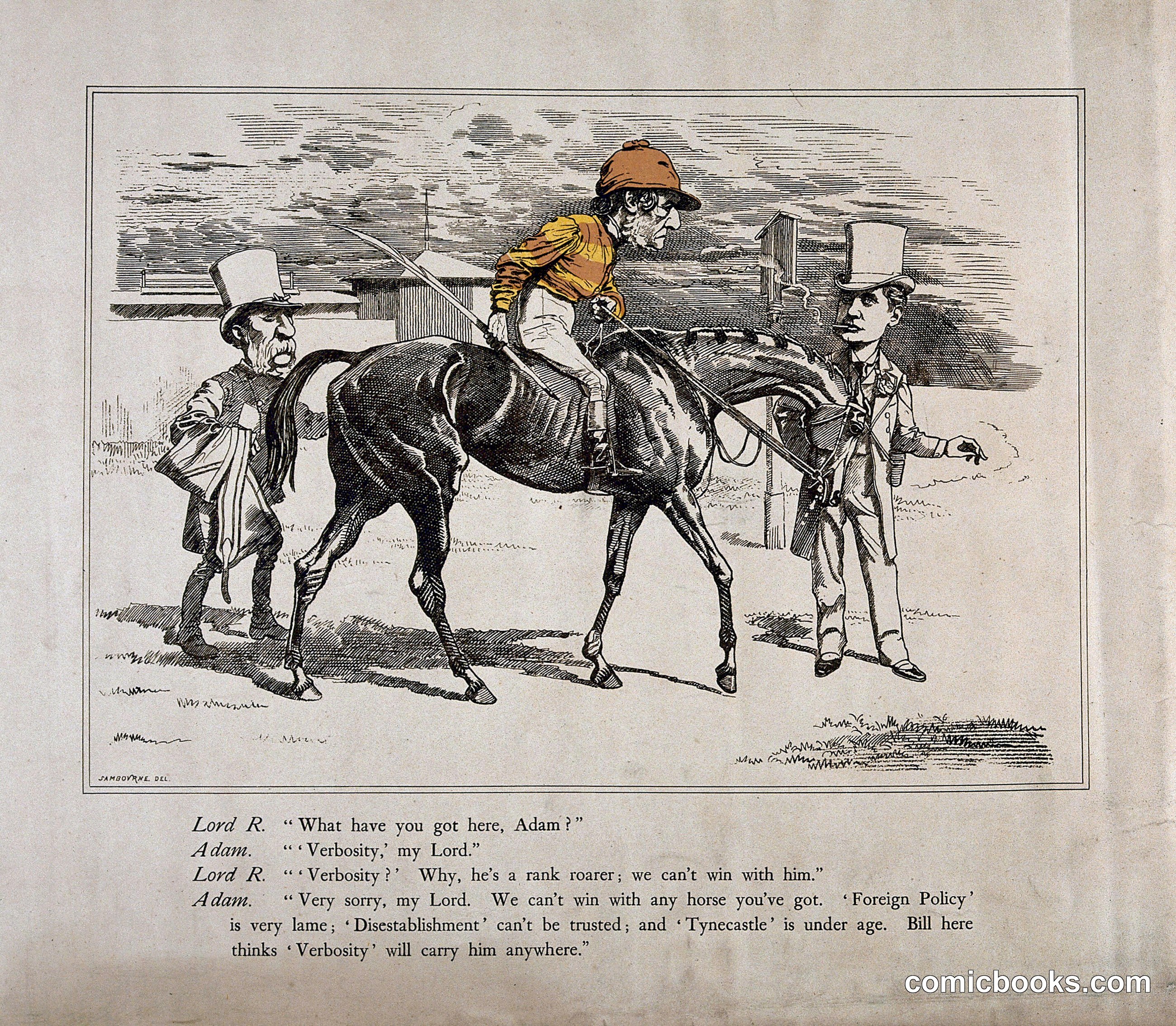Gladstone Riding a Horse