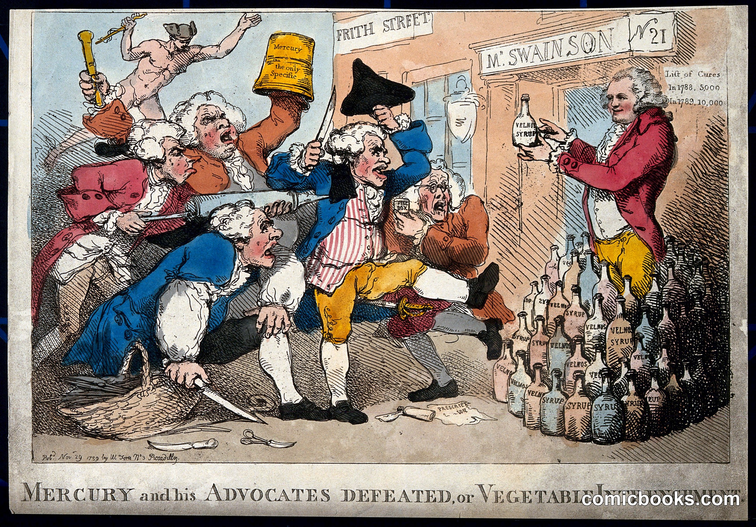 Mercury and His Advocates Defeated, or Vegetable Intrenchment