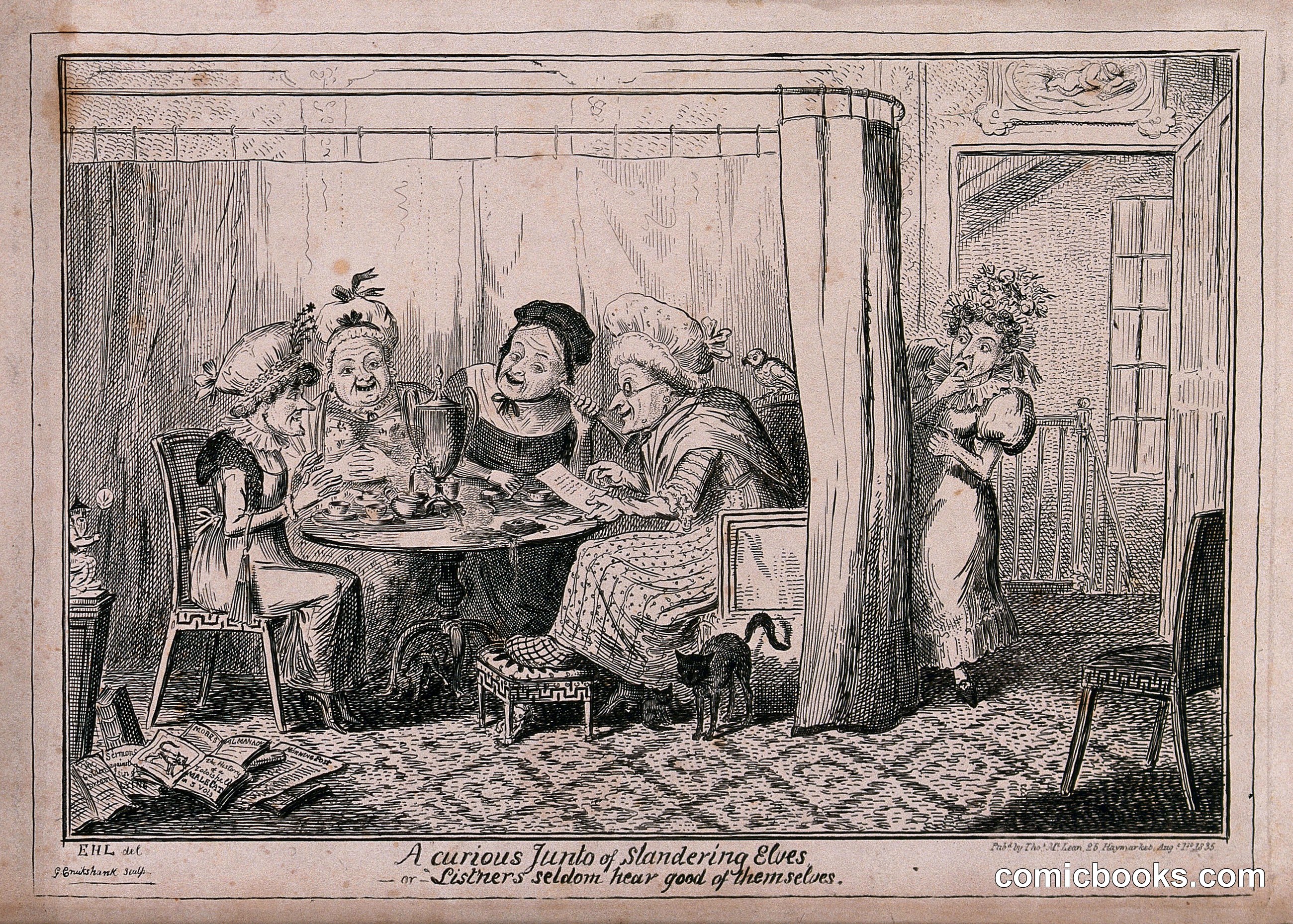 A Curious Junto of Slandering Elves, or Ladies Seldom Hear Good of Themselves