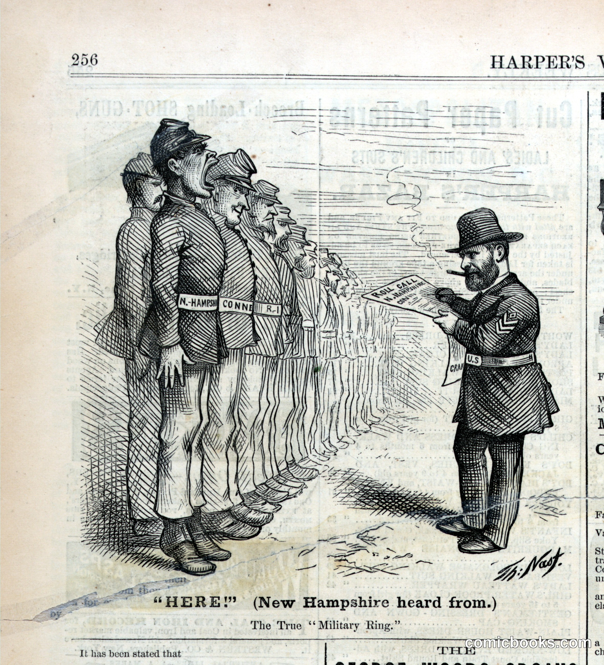 "HERE!" (New Hampshire heard from.) The True "Military Ring."