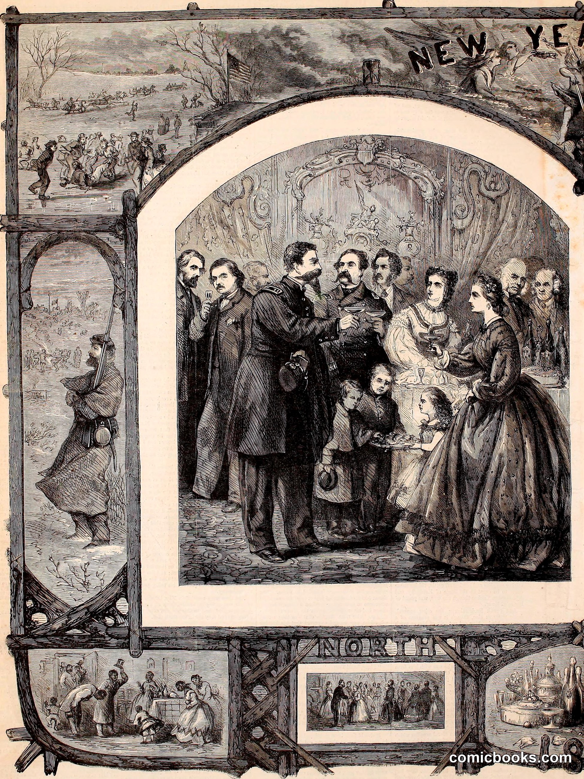 New Year's in the North — Harper's Weekly Cover, January 2, 1864