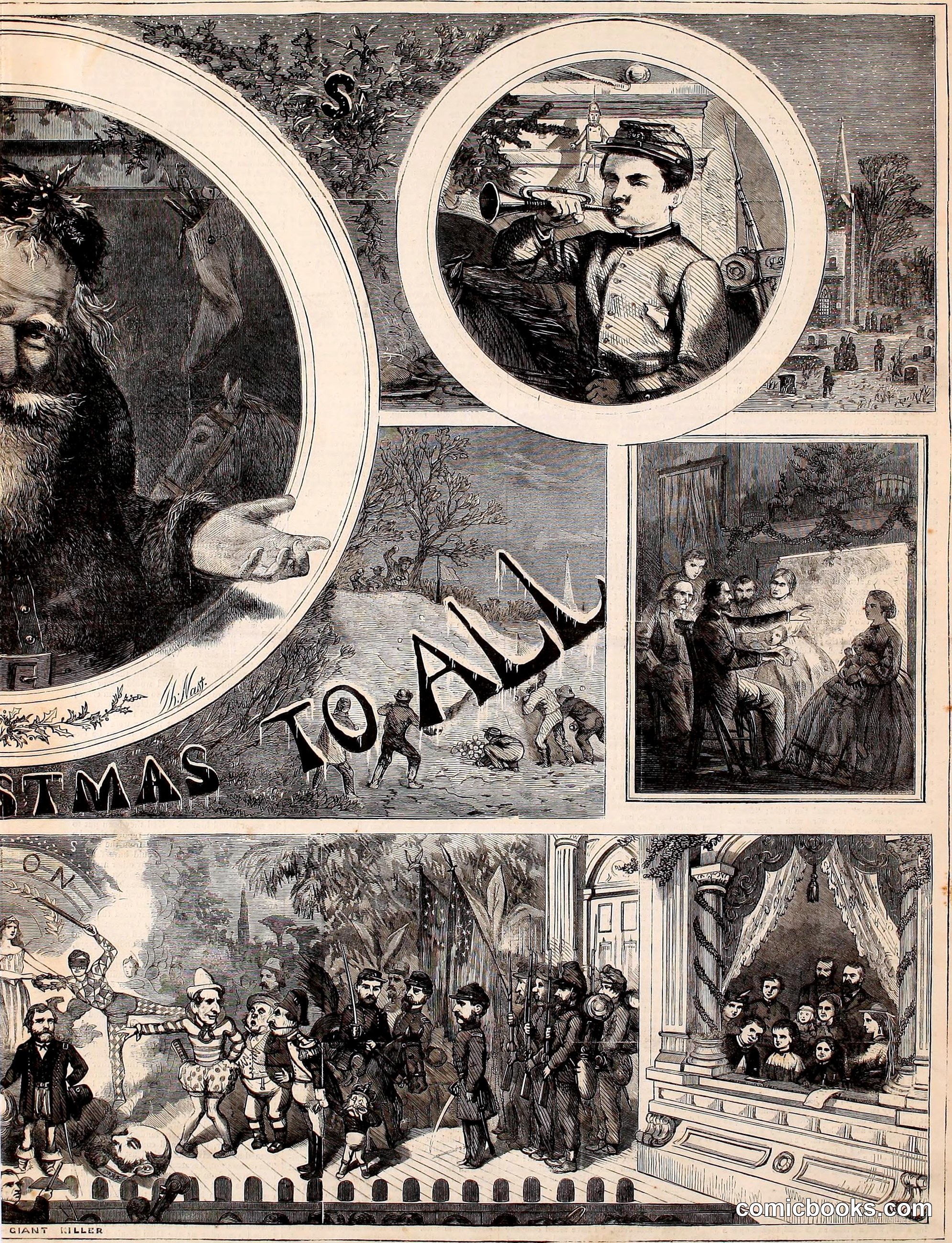 Christmas to All — Thomas Nast's Holiday Plate, Harper's Weekly