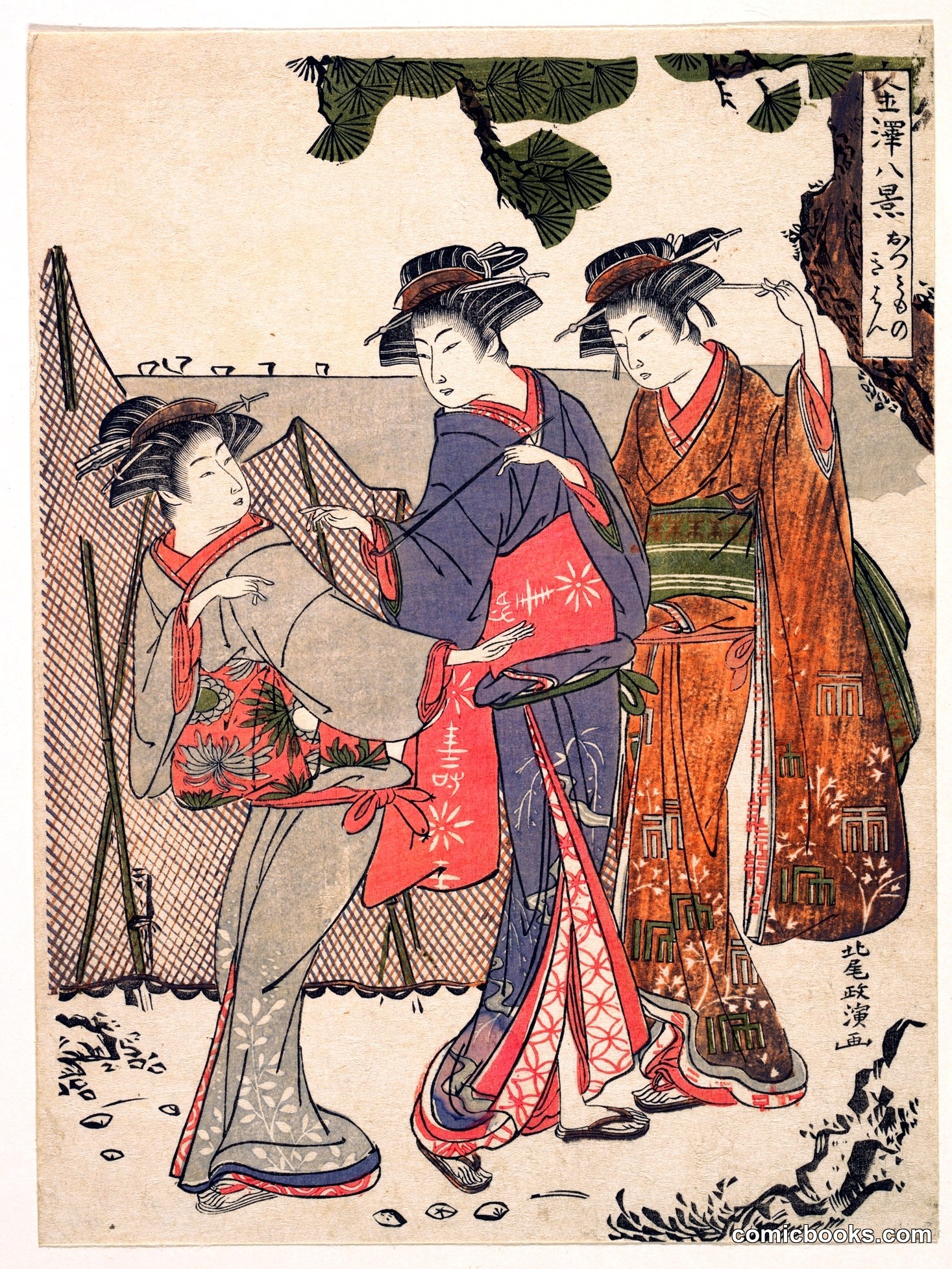 Three Beauties on the Shore