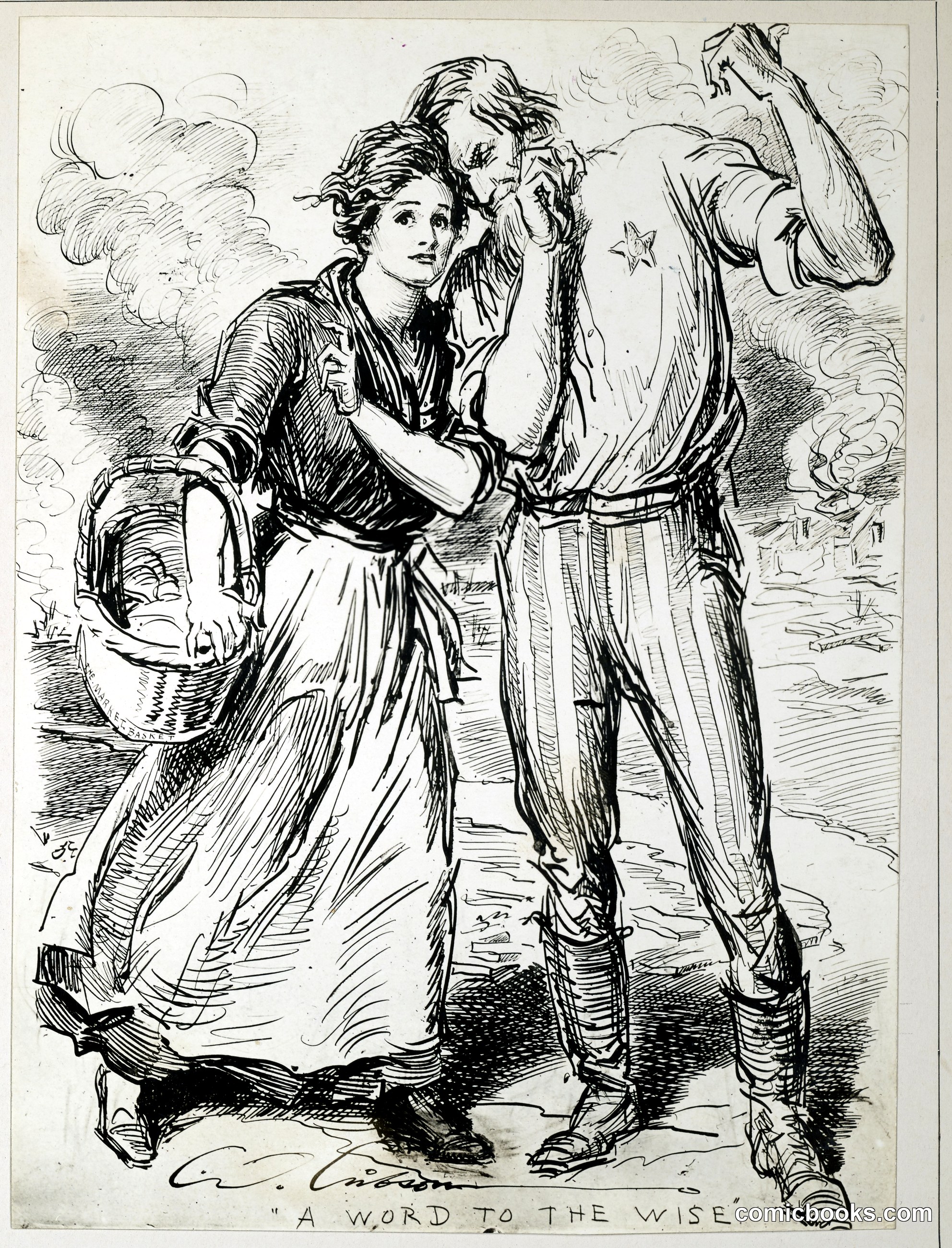 "A Word to the Wise" — Charles Dana Gibson