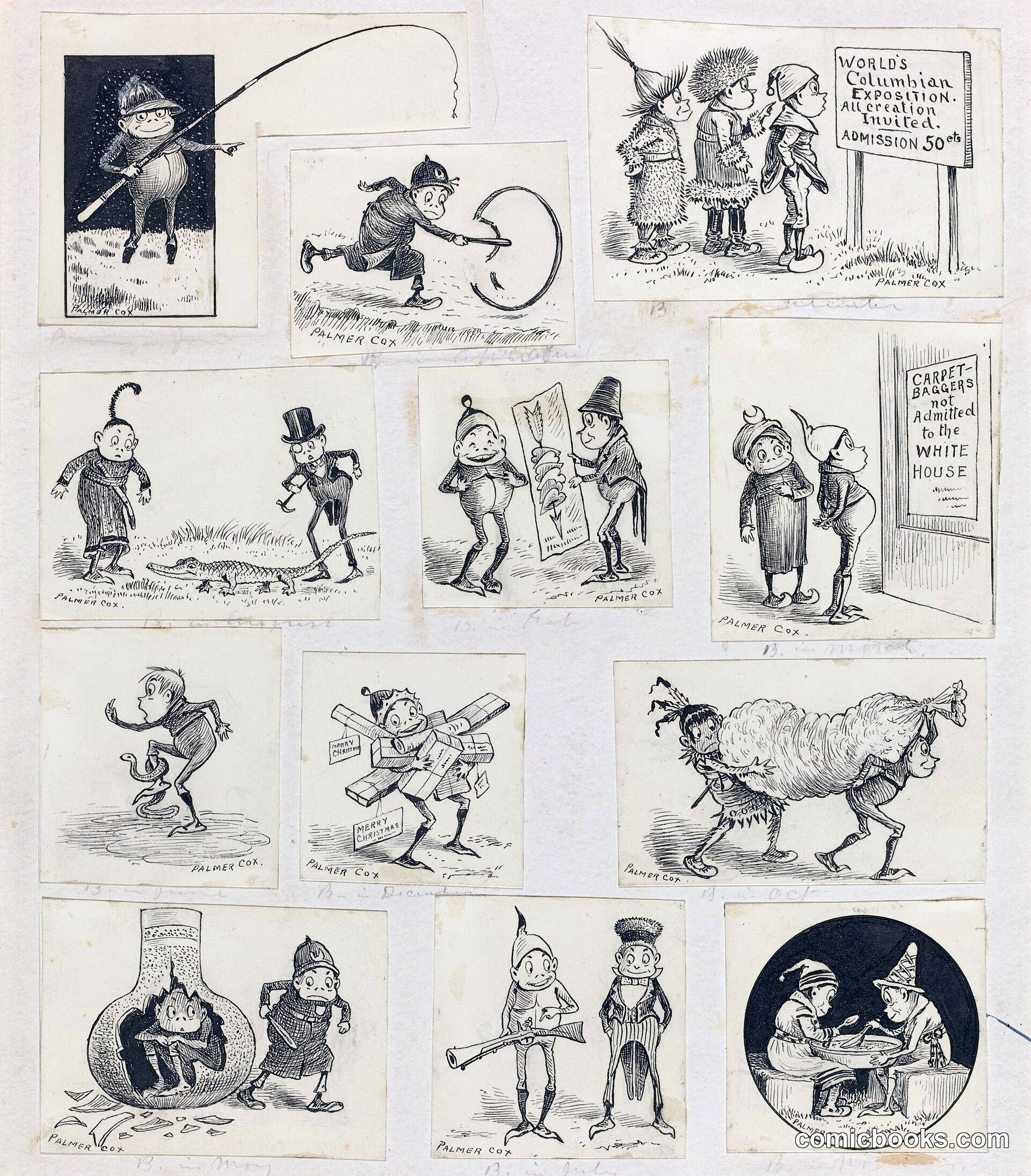 Sheet of Brownie Drawings