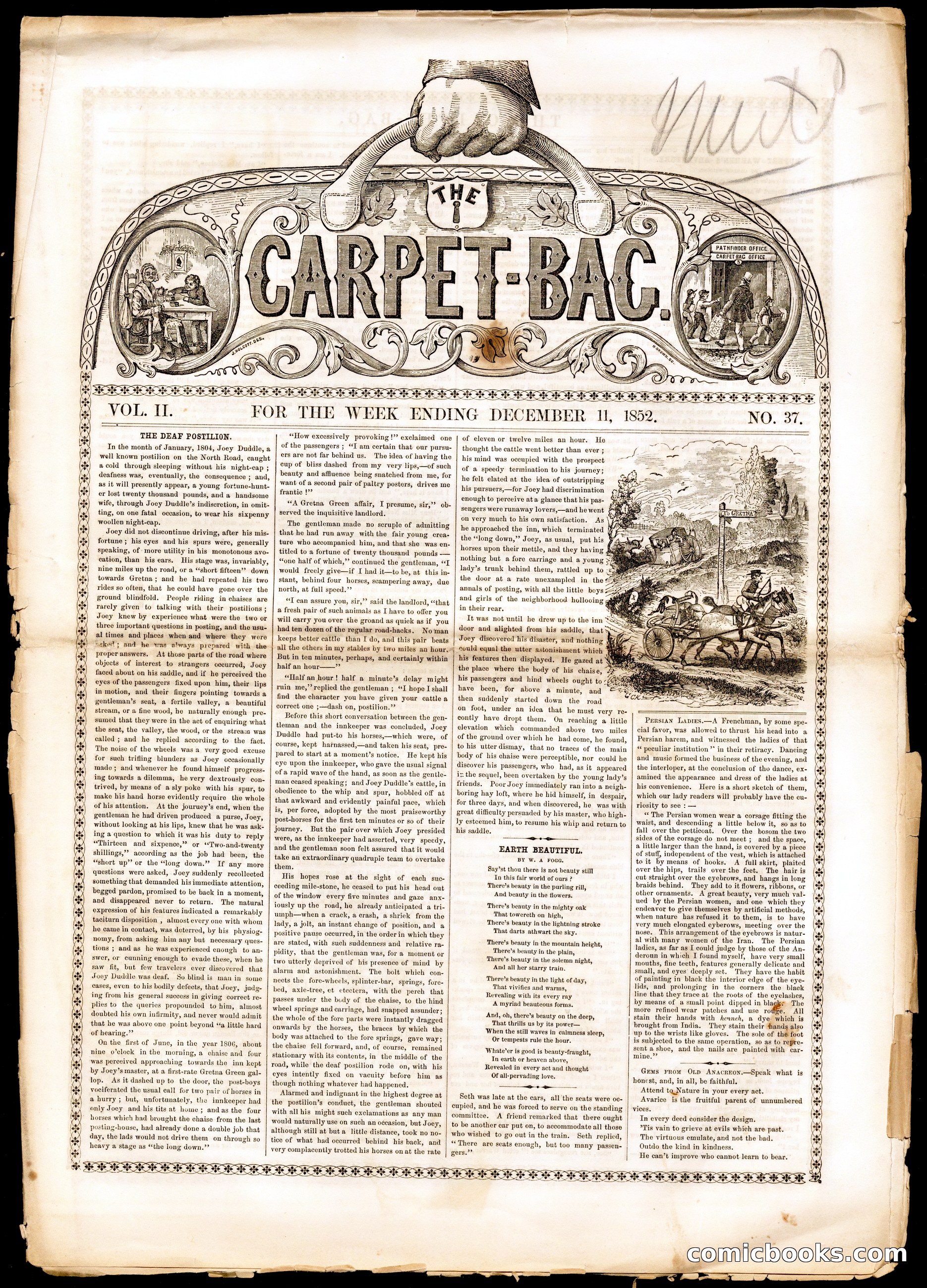 The Carpet-Bag, Vol. II, No. 37