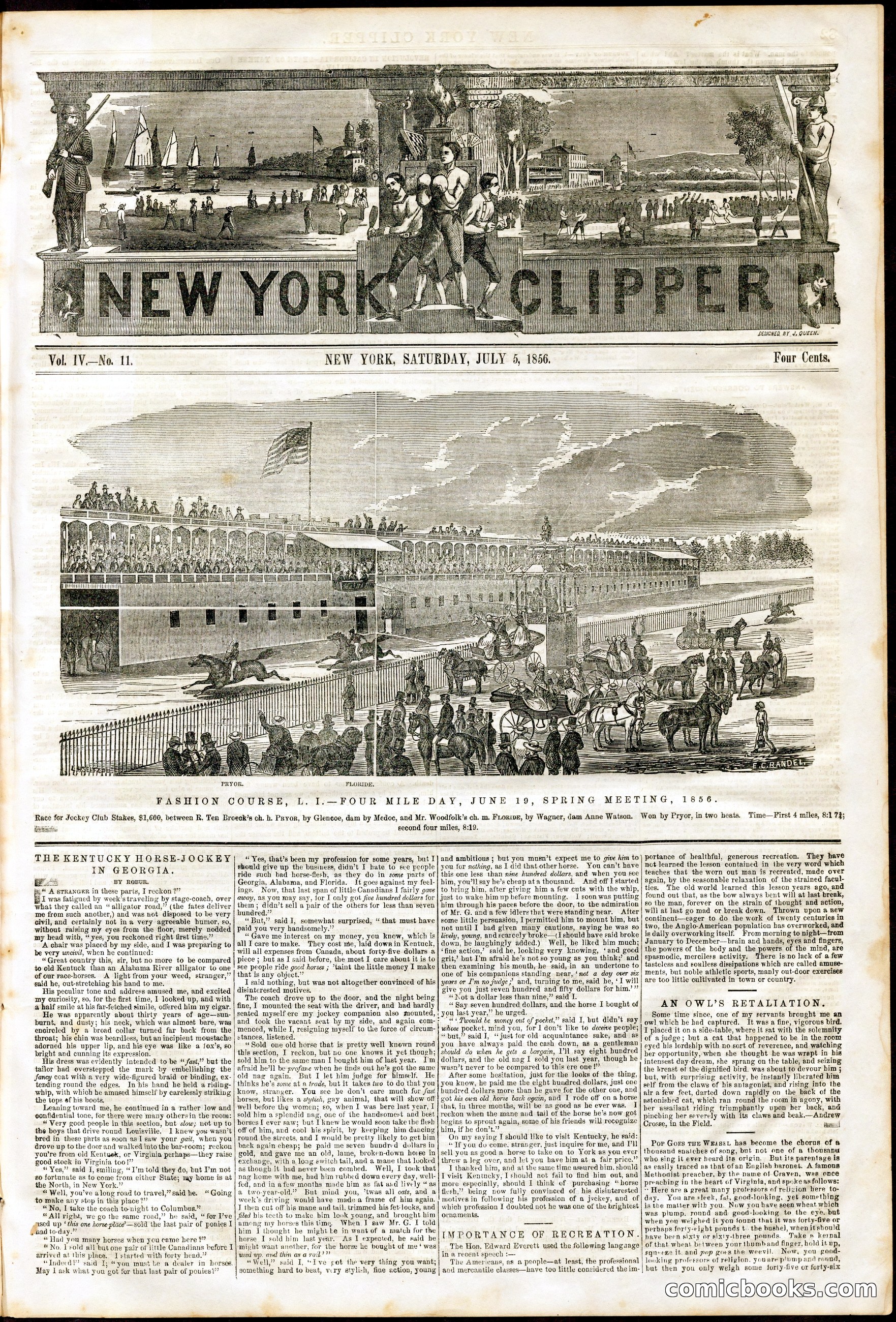New York Clipper, Vol. IV, No. 11