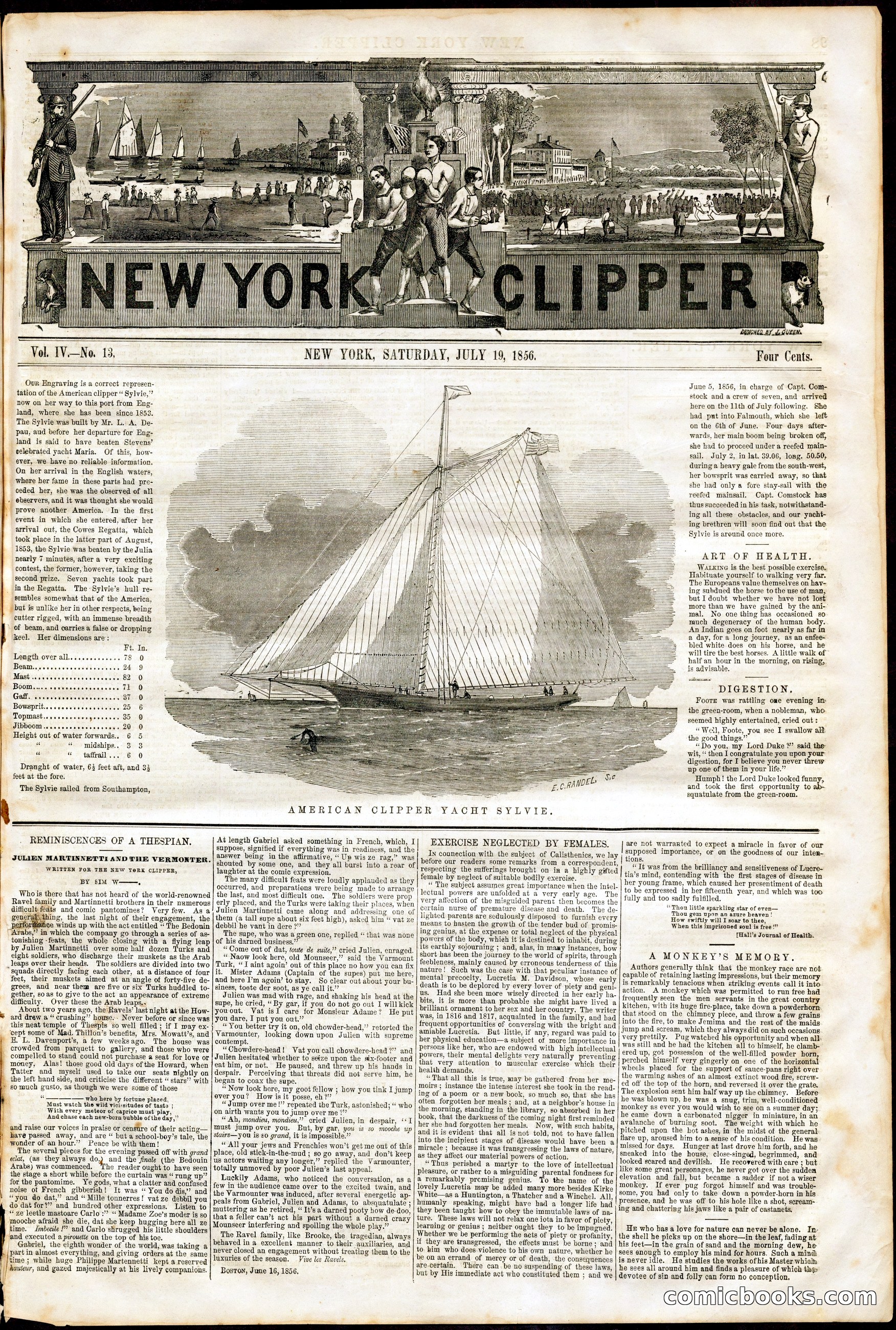 New York Clipper (Vol. IV, No. 13)